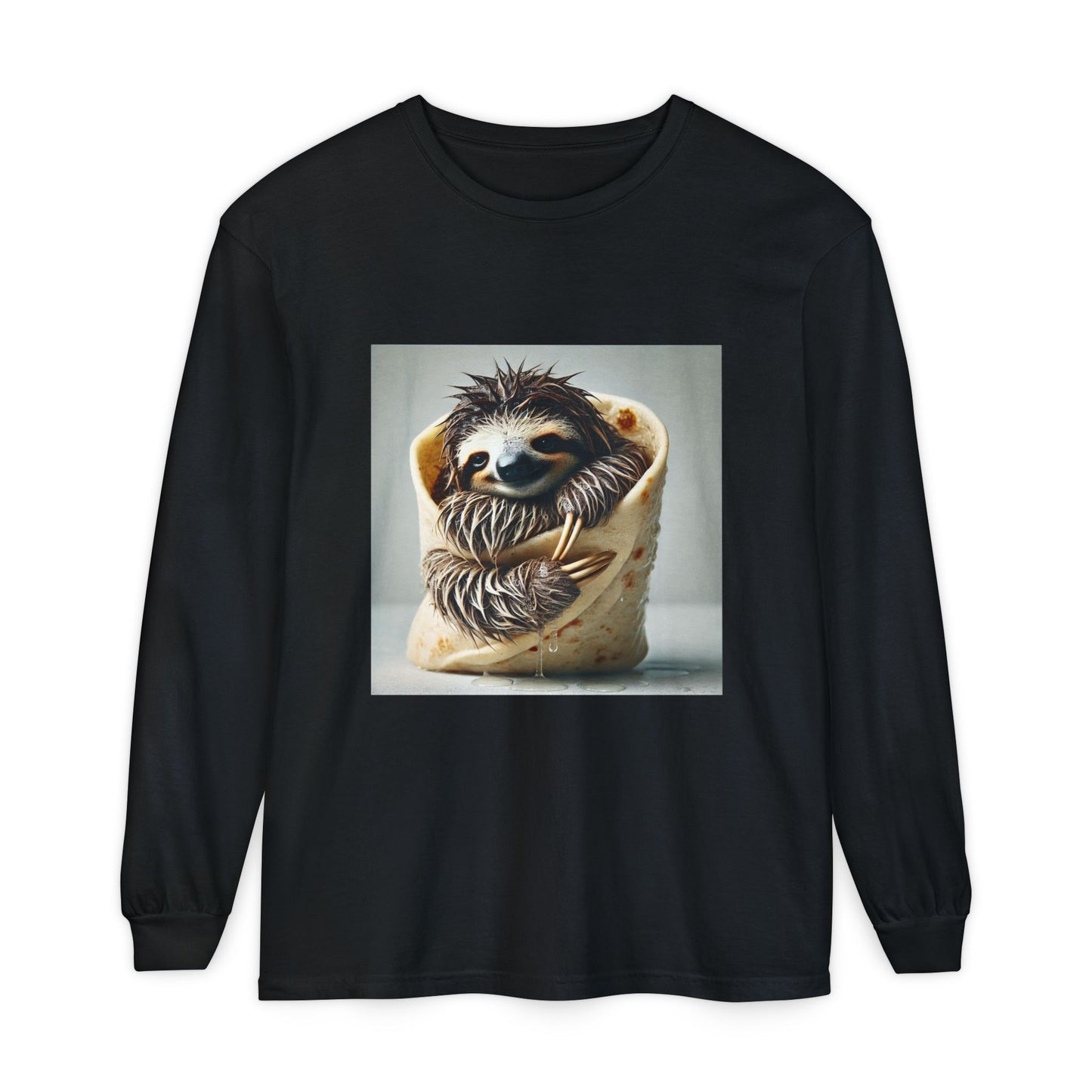 BS WETWEAR SLOTH BURRITO LONGSLEEVE T-SHIRT