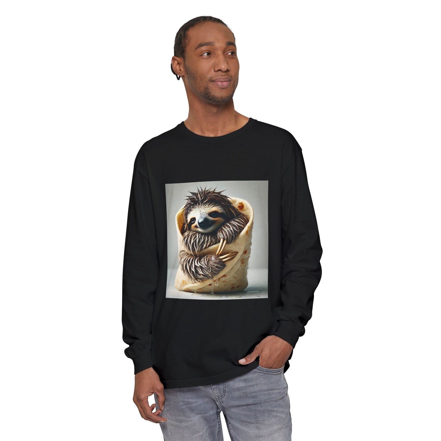 BS WETWEAR SLOTH BURRITO LONGSLEEVE T-SHIRT