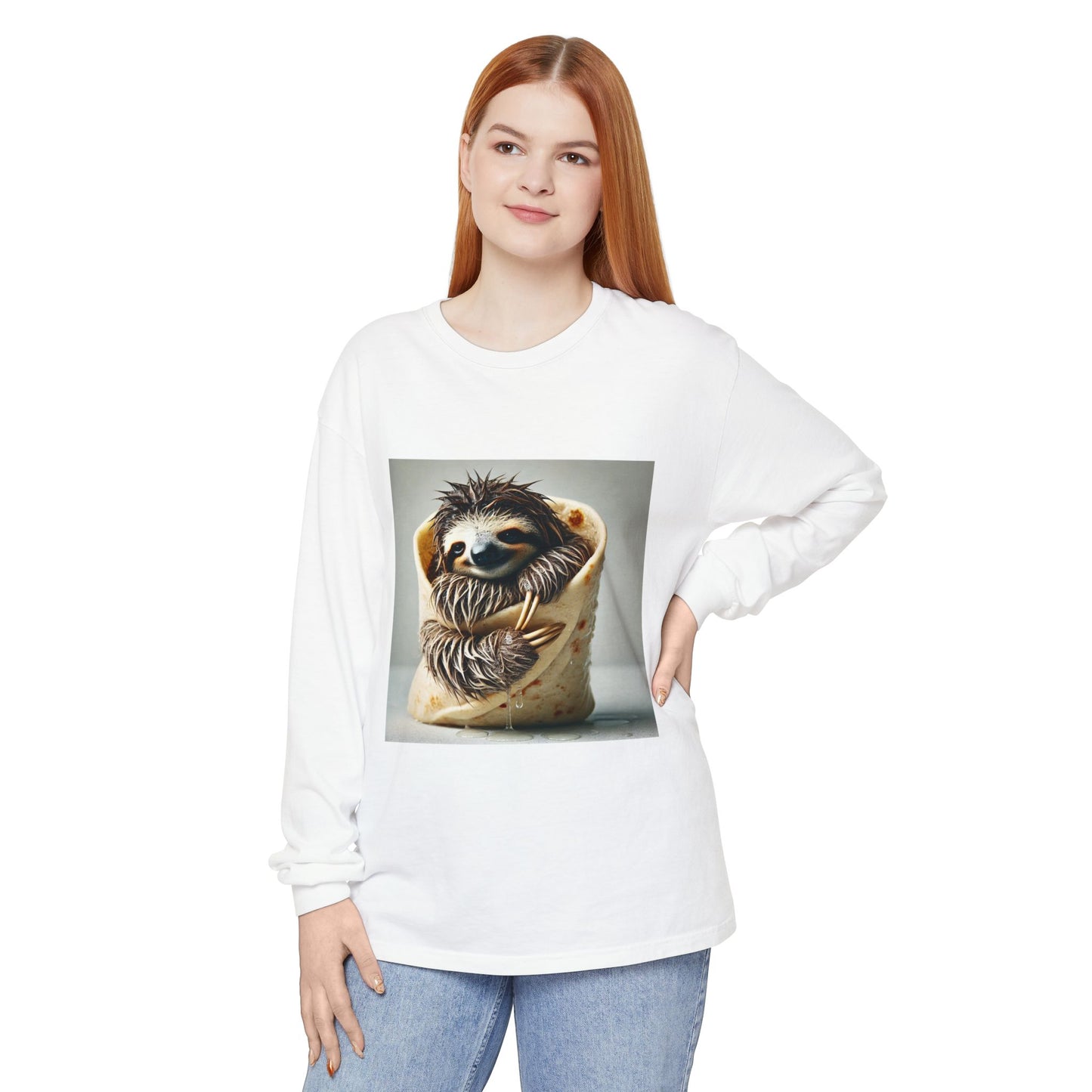BS WETWEAR SLOTH BURRITO LONGSLEEVE T-SHIRT
