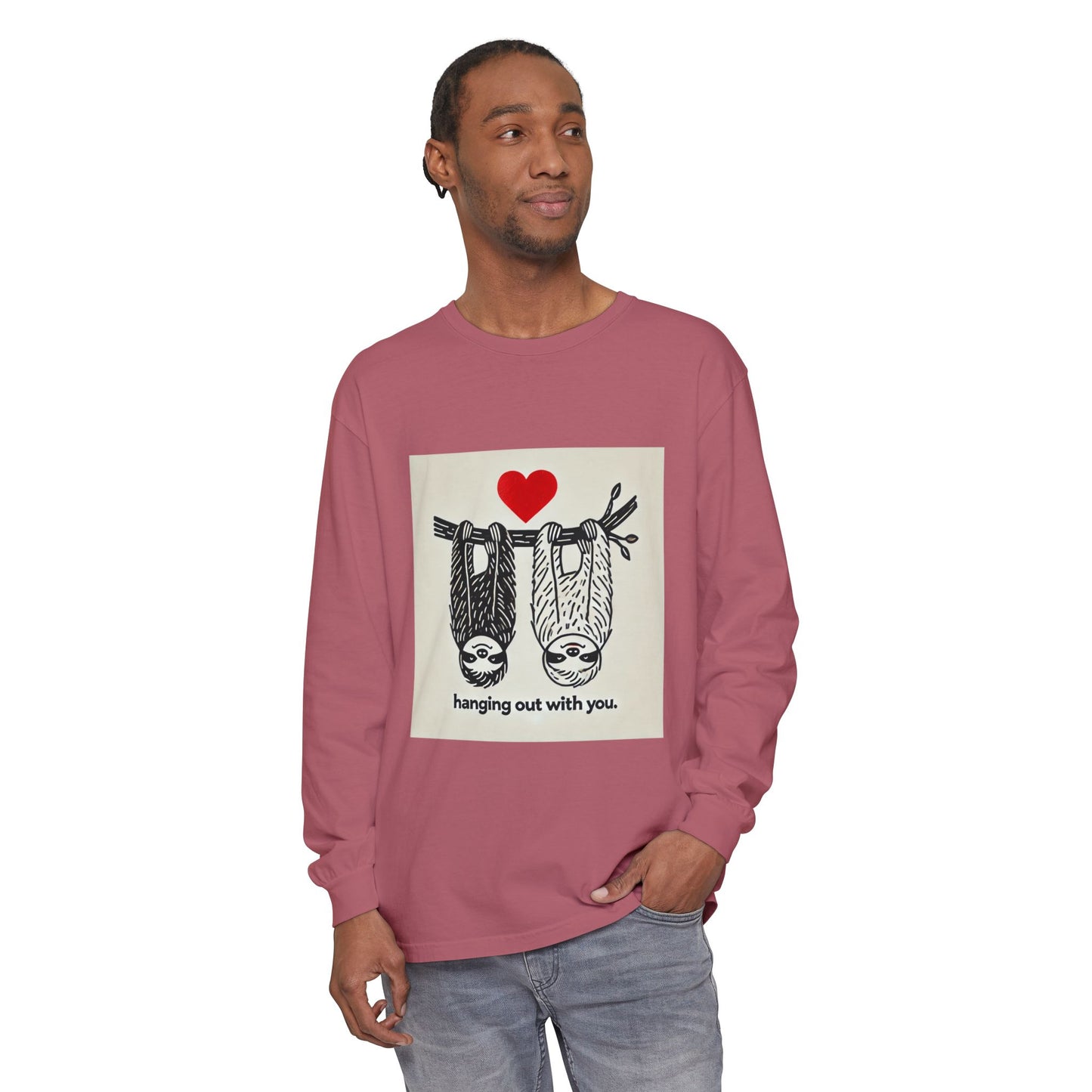 BS WETWEAR DUO SLOTH VDAY LONG SLEEVE T-SHIRT