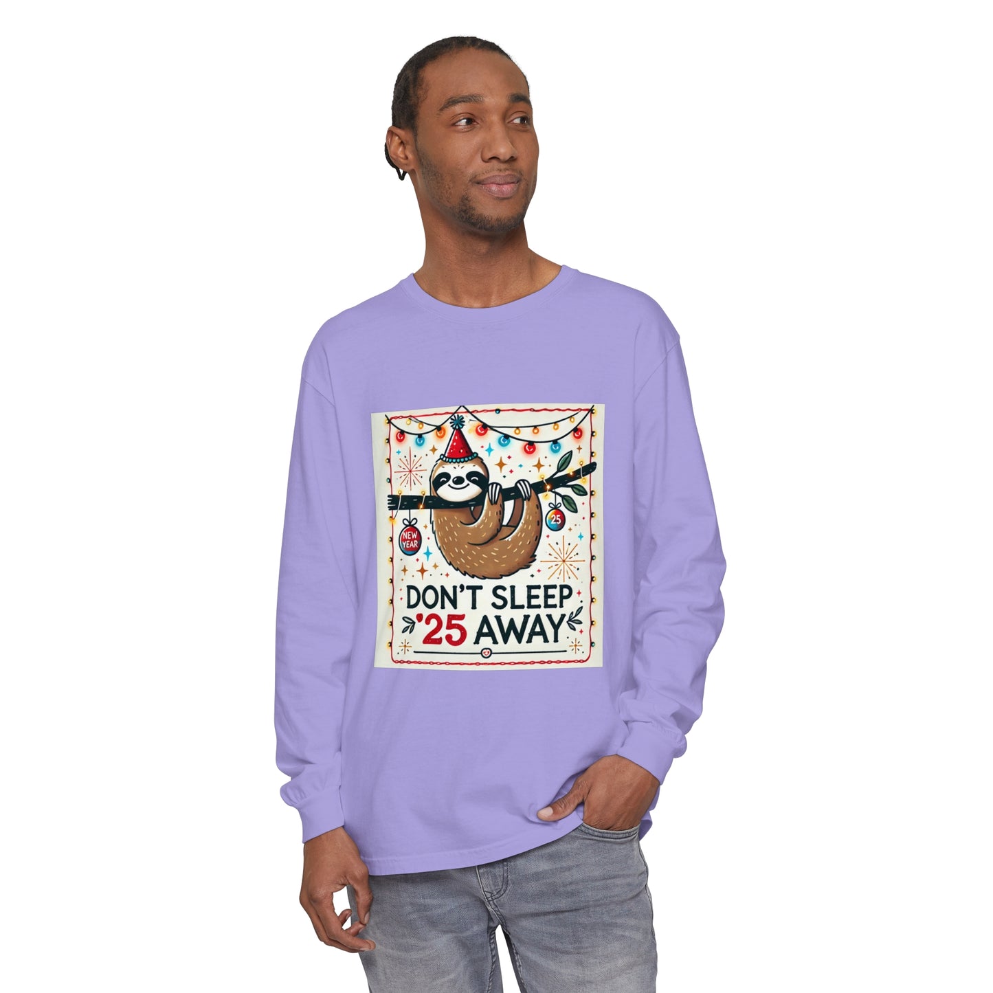 BS WETWEAR STAY AWAKE SLOTH LONGSLEEVE T-SHIRT