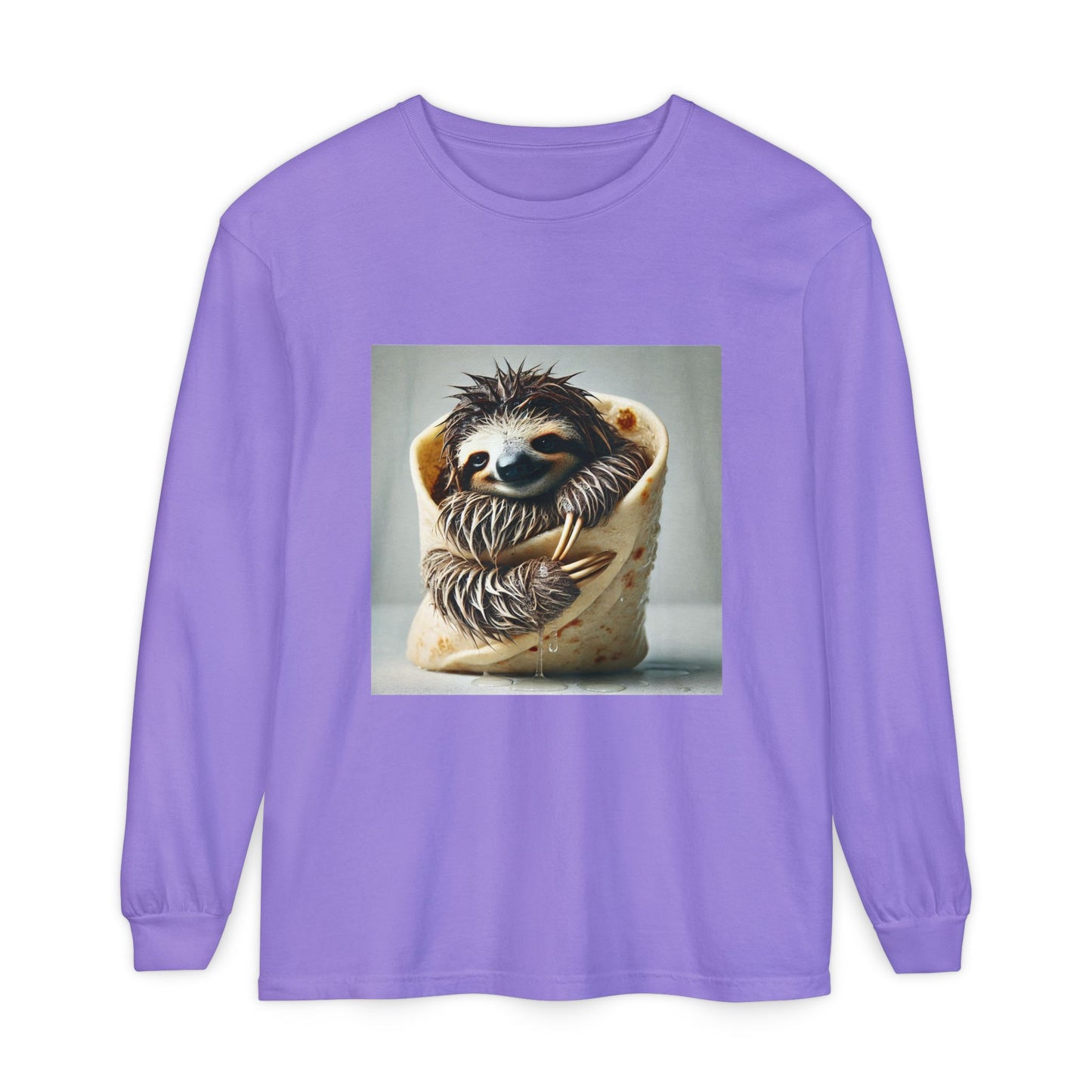 BS WETWEAR SLOTH BURRITO LONGSLEEVE T-SHIRT