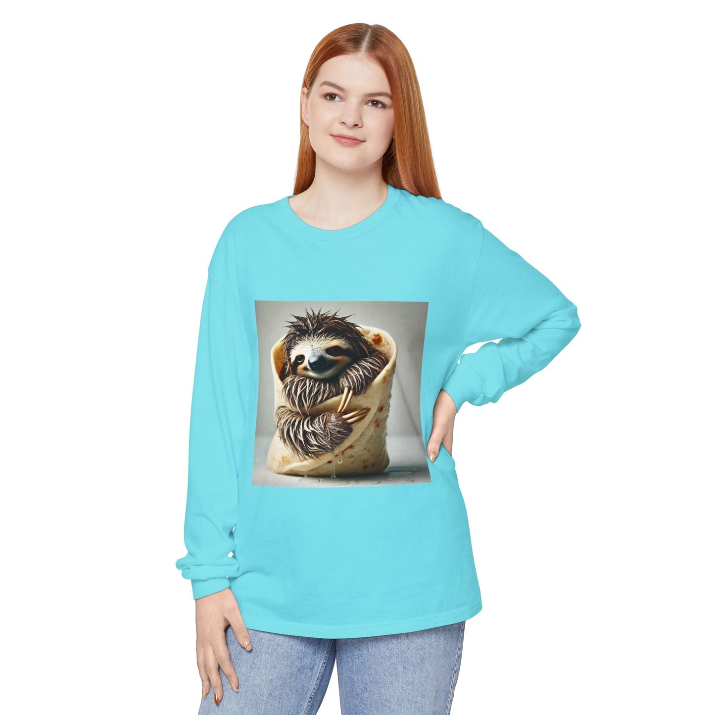 BS WETWEAR SLOTH BURRITO LONGSLEEVE T-SHIRT