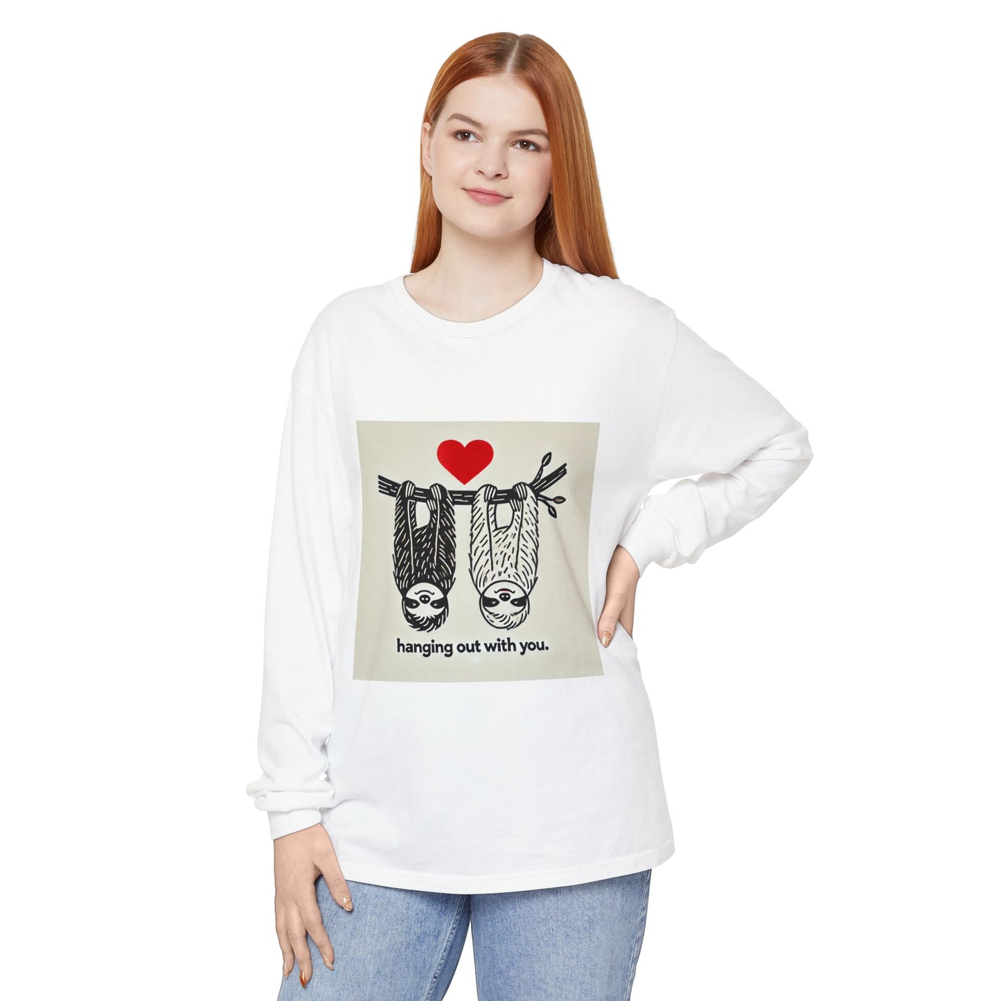 BS WETWEAR DUO SLOTH VDAY LONG SLEEVE T-SHIRT