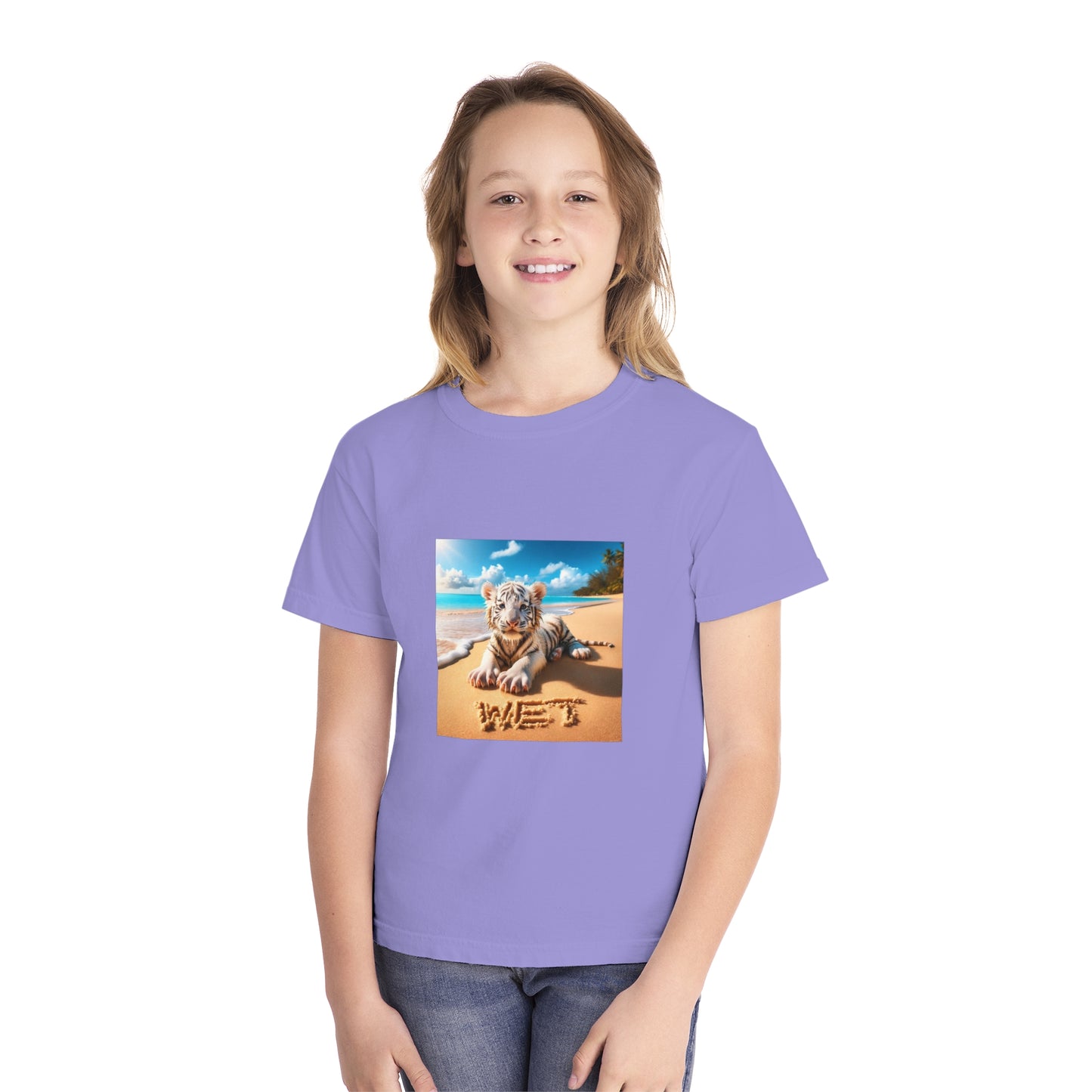 BS WETWEAR KIDS WET BABY WHITE TIGER T-SHIRT