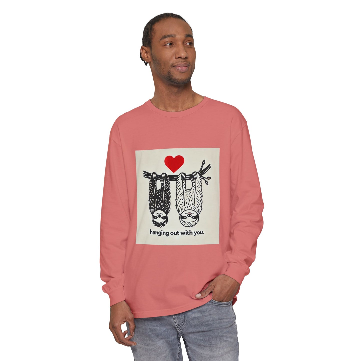 BS WETWEAR DUO SLOTH VDAY LONG SLEEVE T-SHIRT