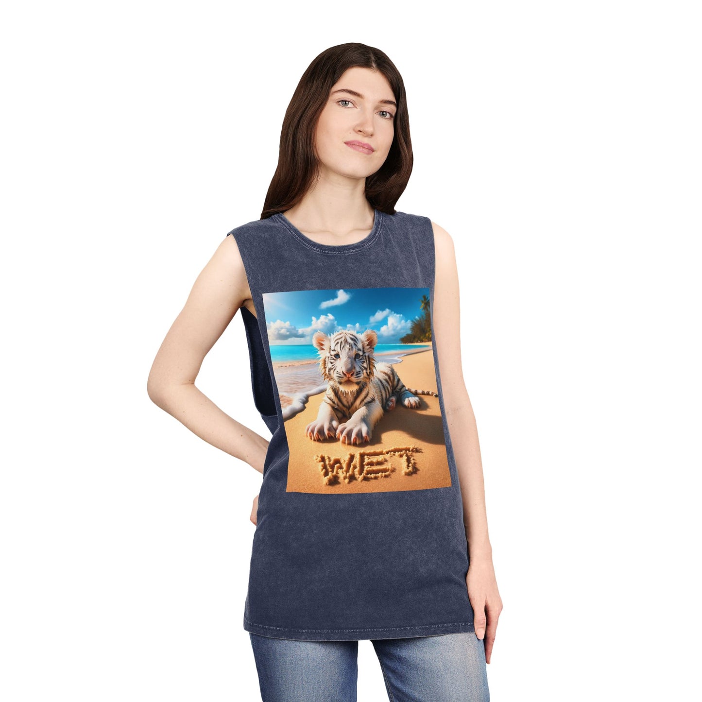 BS WETWEAR WET BABY WHITE TIGER TANK