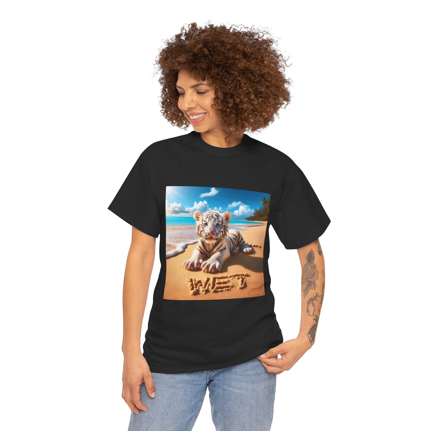 BS WETWEAR WET BABY WHITE TIGER T-SHIRT