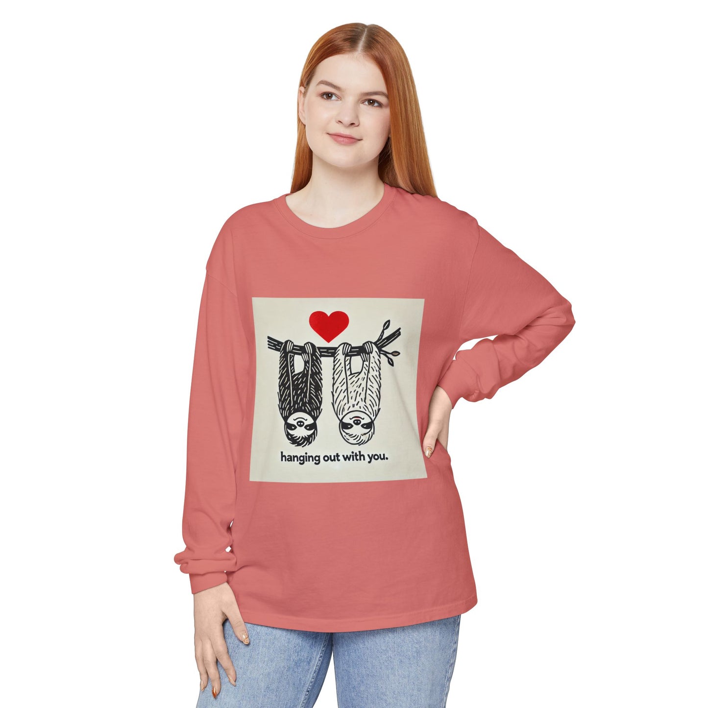 BS WETWEAR DUO SLOTH VDAY LONG SLEEVE T-SHIRT
