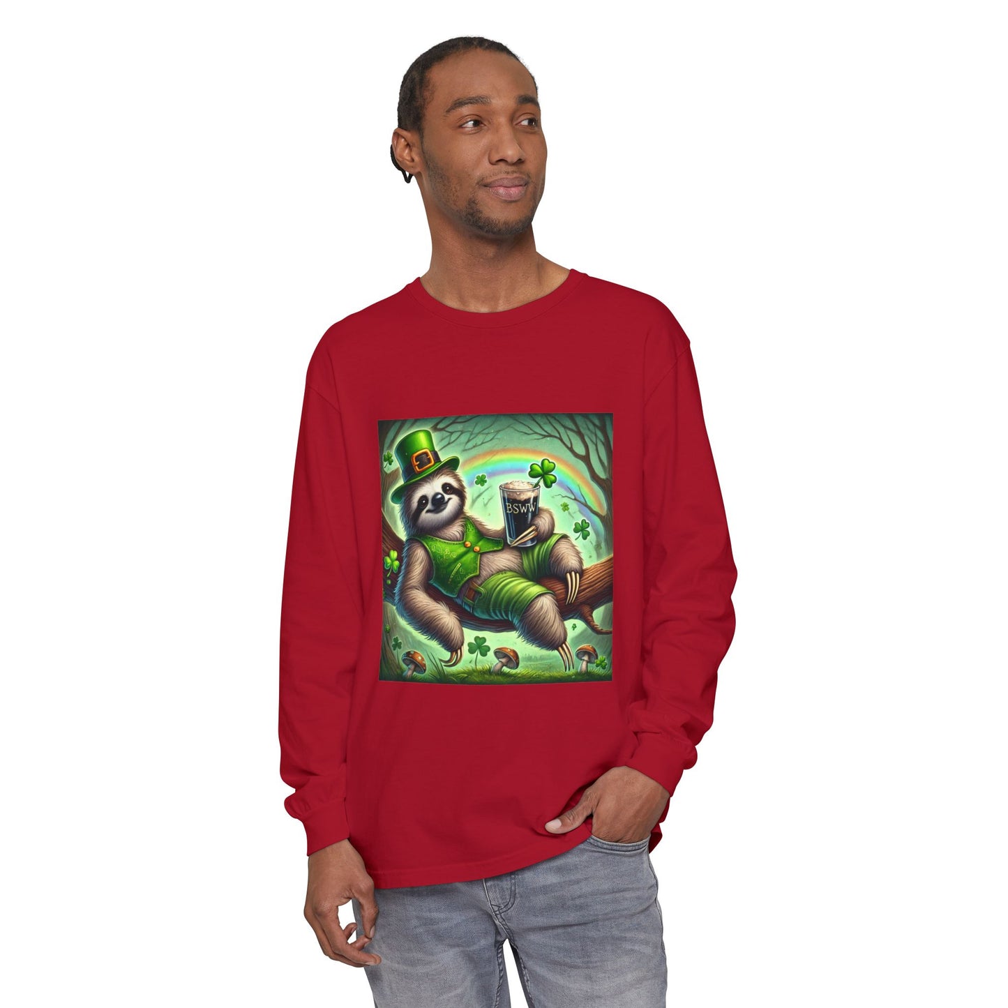 BS WETWEAR ST. PATRICK’S DAY SLOTH LONG SLEEVE T-SHIRT