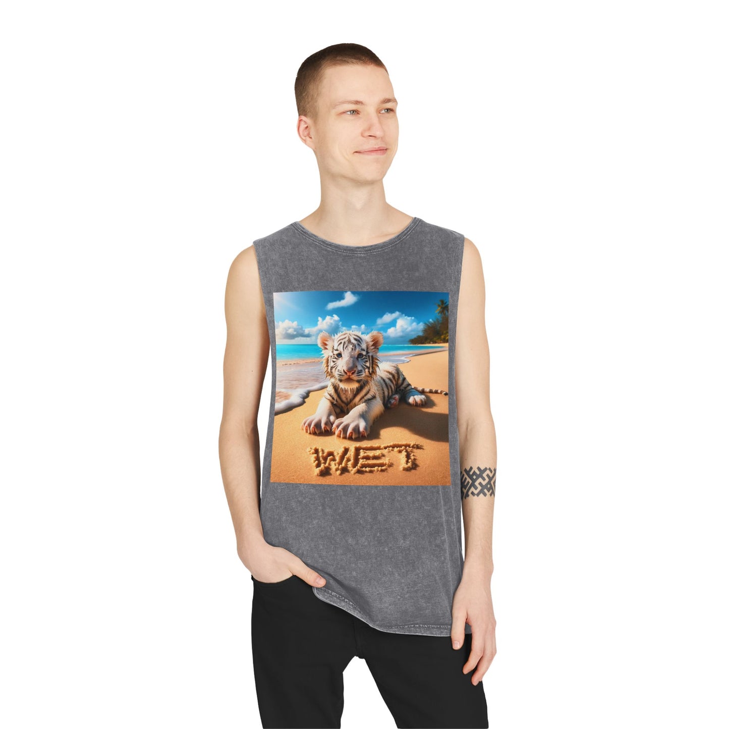 BS WETWEAR WET BABY WHITE TIGER TANK