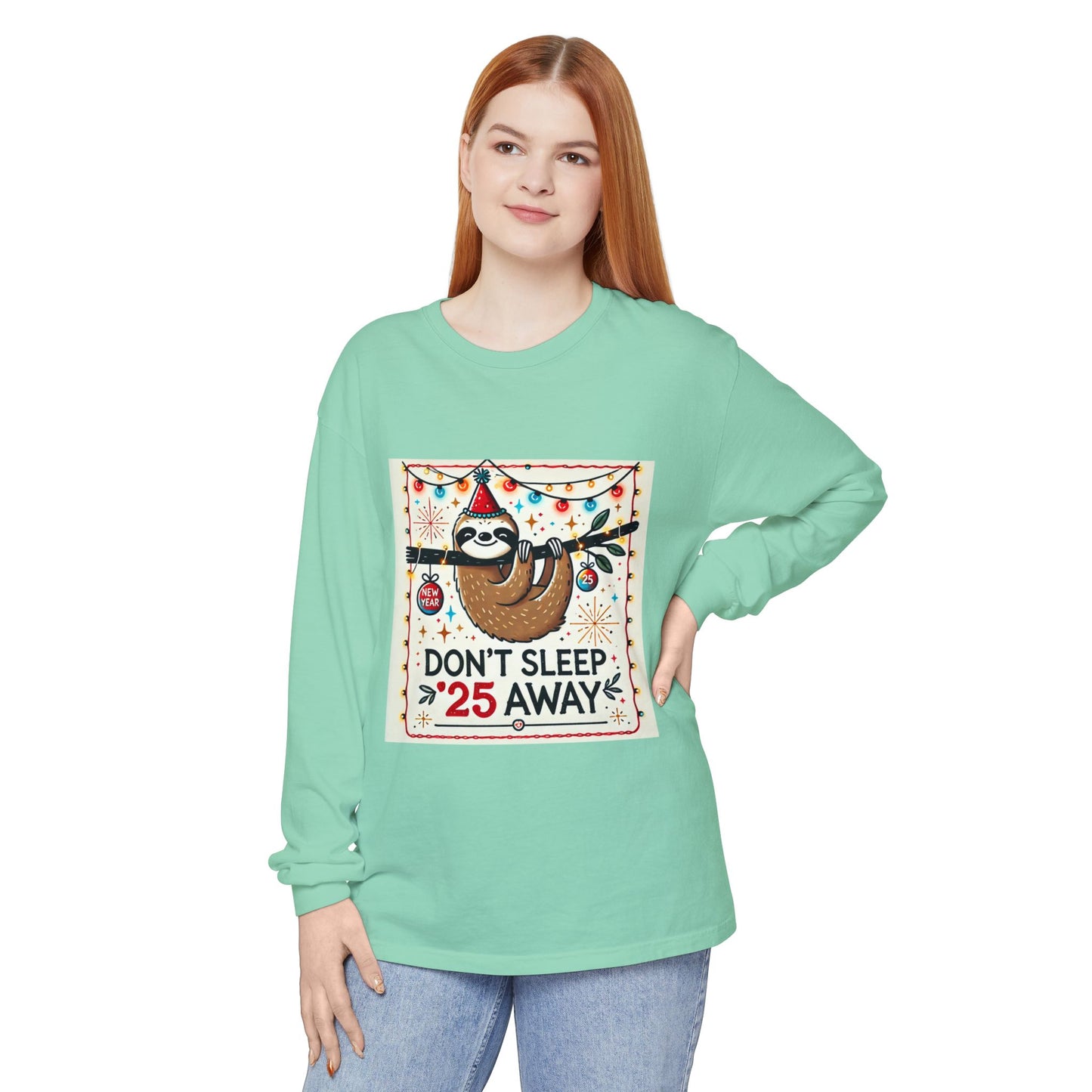 BS WETWEAR STAY AWAKE SLOTH  LONGSLEEVE T-SHIRT