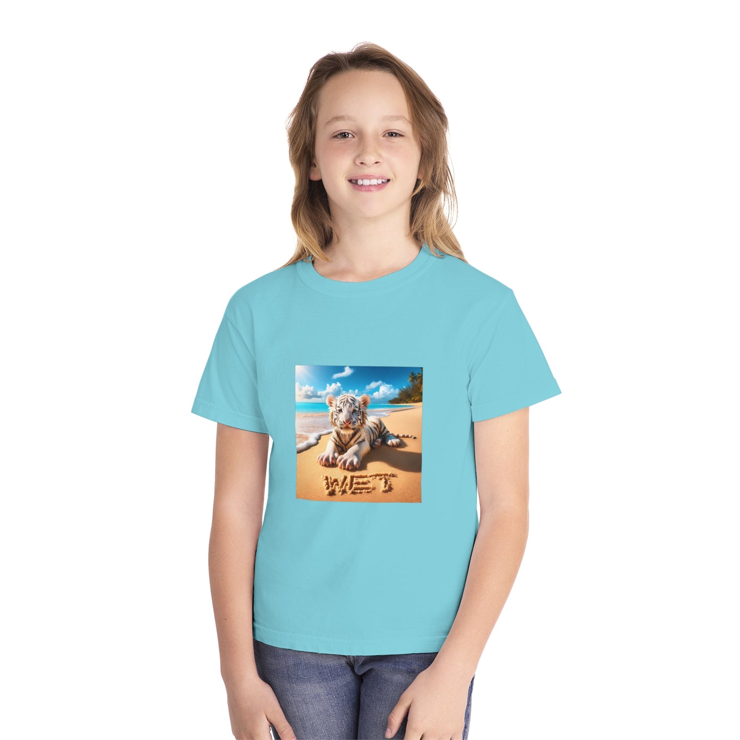 BS WETWEAR KIDS WET BABY WHITE TIGER T-SHIRT