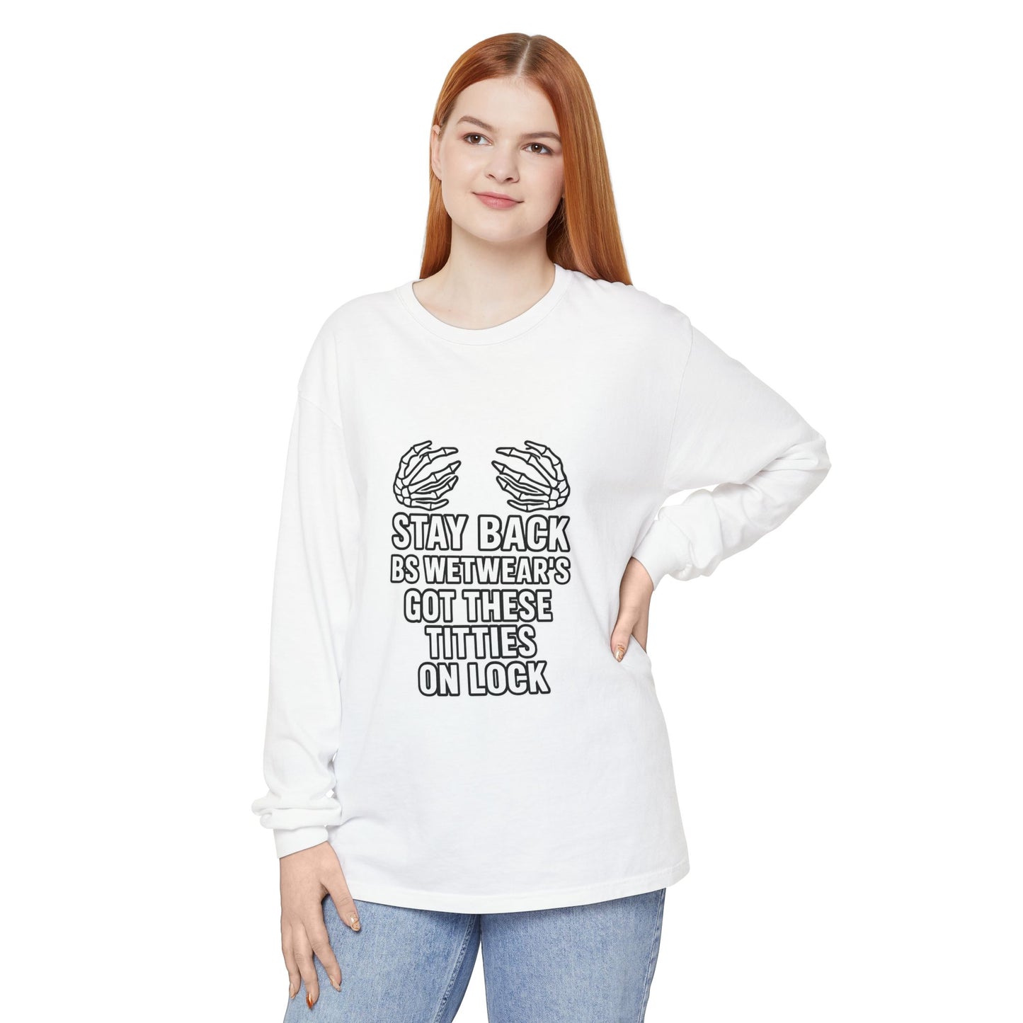 BS WETWEAR TITTIES ON LOCK LONG SLEEVE T-SHIRT