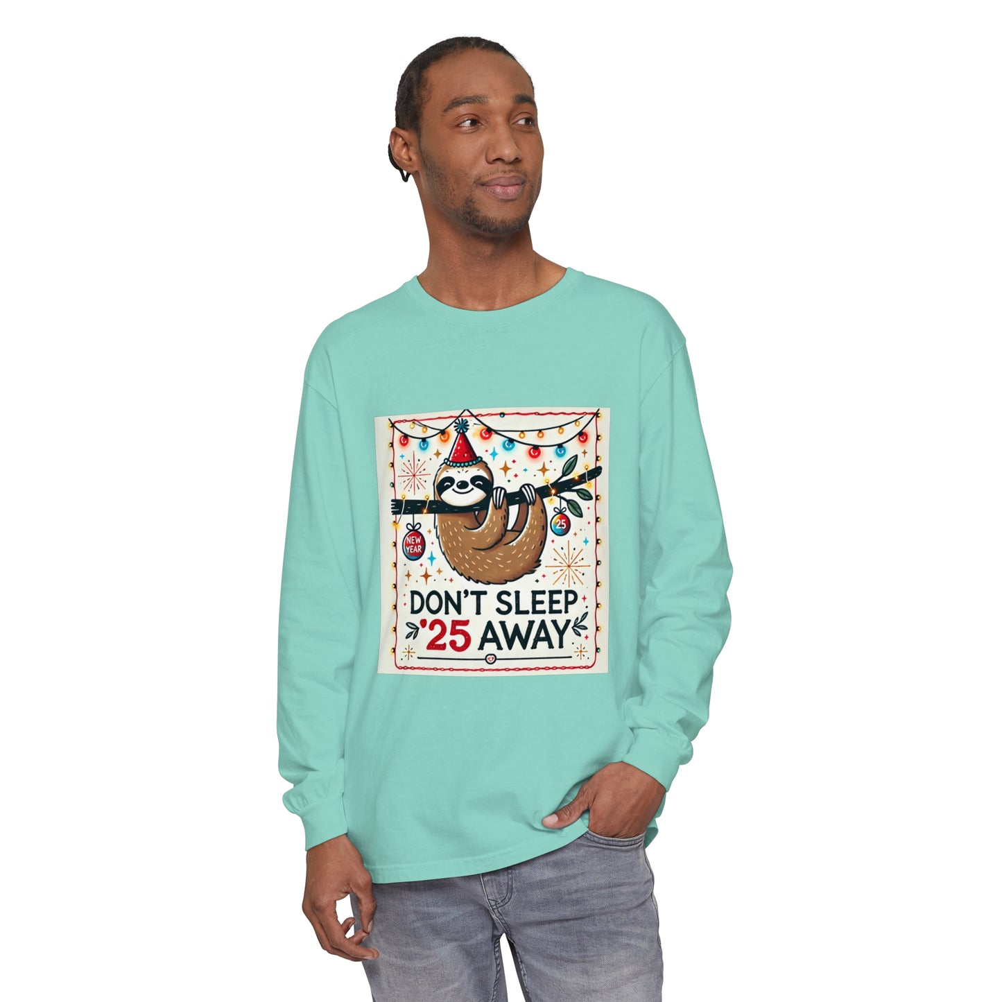 BS WETWEAR STAY AWAKE SLOTH LONGSLEEVE T-SHIRT