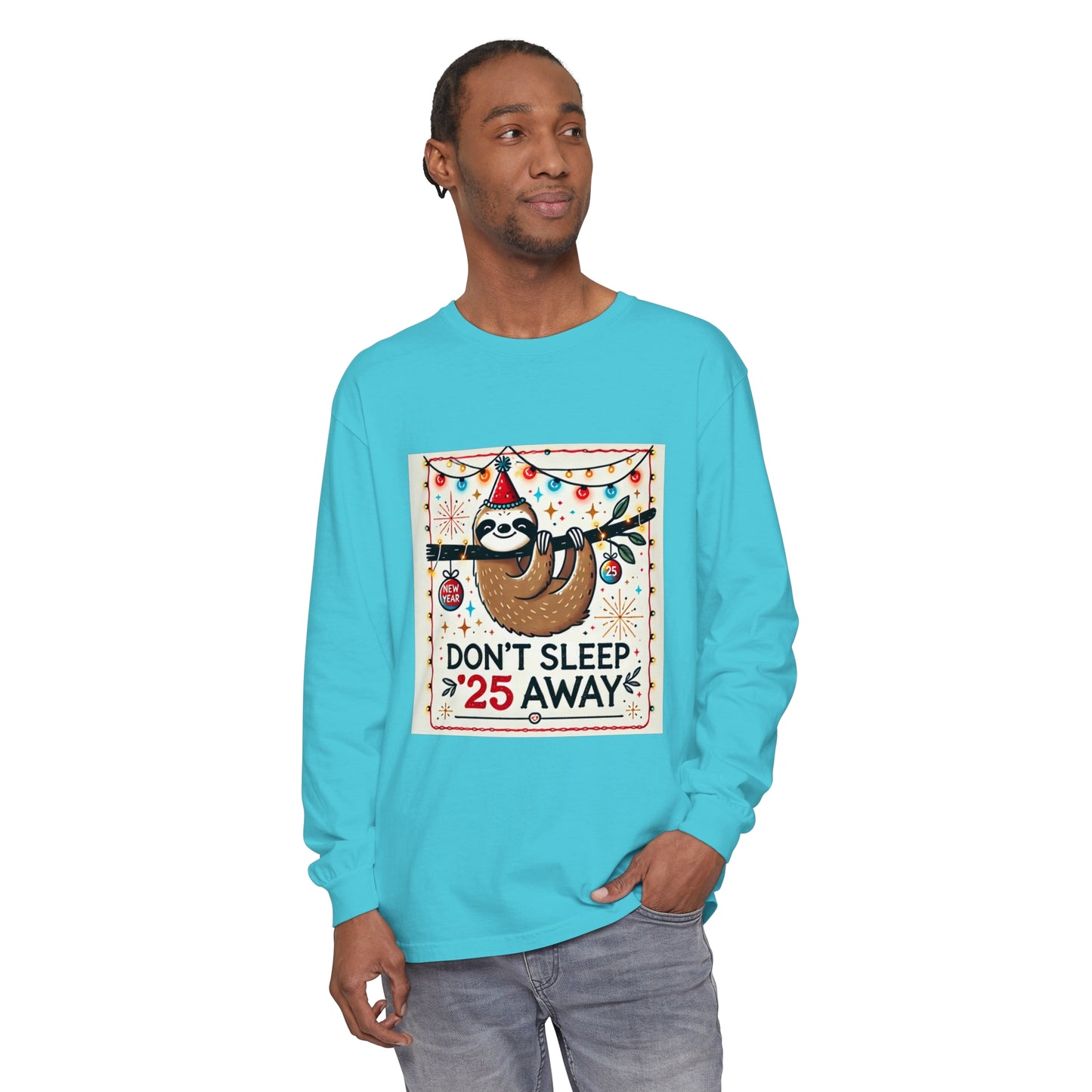 BS WETWEAR STAY AWAKE SLOTH LONGSLEEVE T-SHIRT