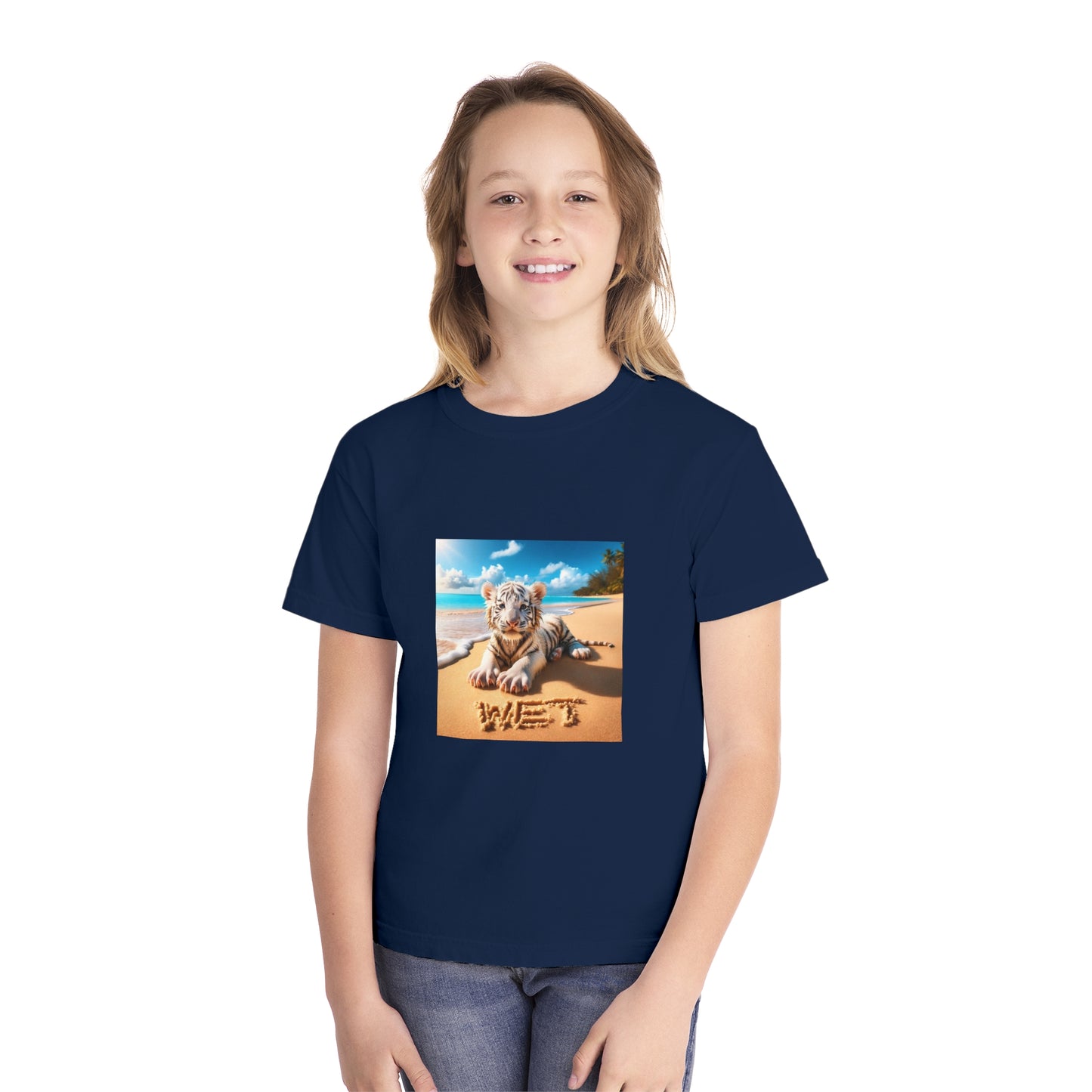BS WETWEAR KIDS WET BABY WHITE TIGER T-SHIRT