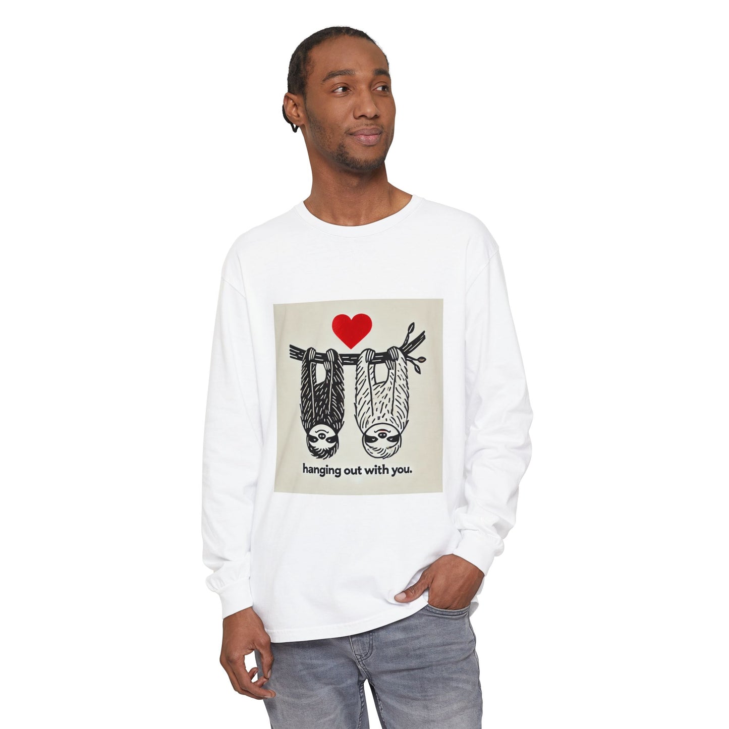 BS WETWEAR DUO SLOTH VDAY LONG SLEEVE T-SHIRT