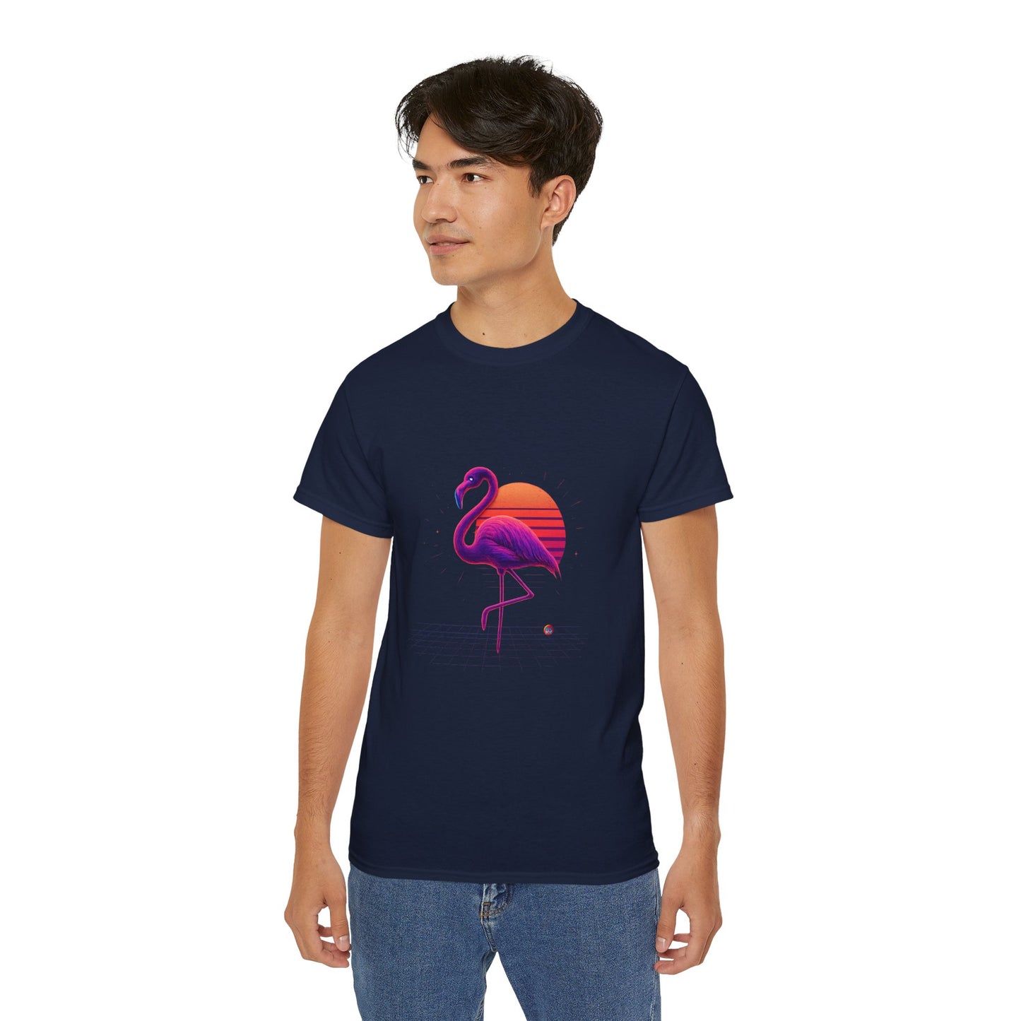 BS WETWEAR FLAMINGO'S NEON SUNSET STRUT T-SHIRT