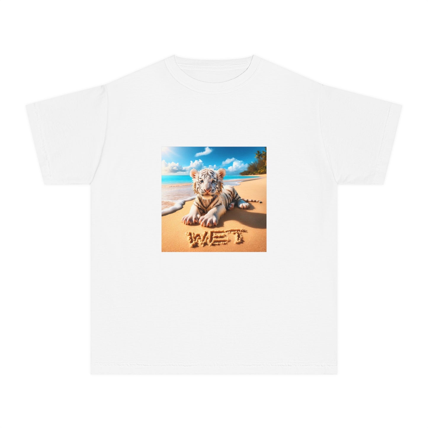 BS WETWEAR KIDS WET BABY WHITE TIGER T-SHIRT