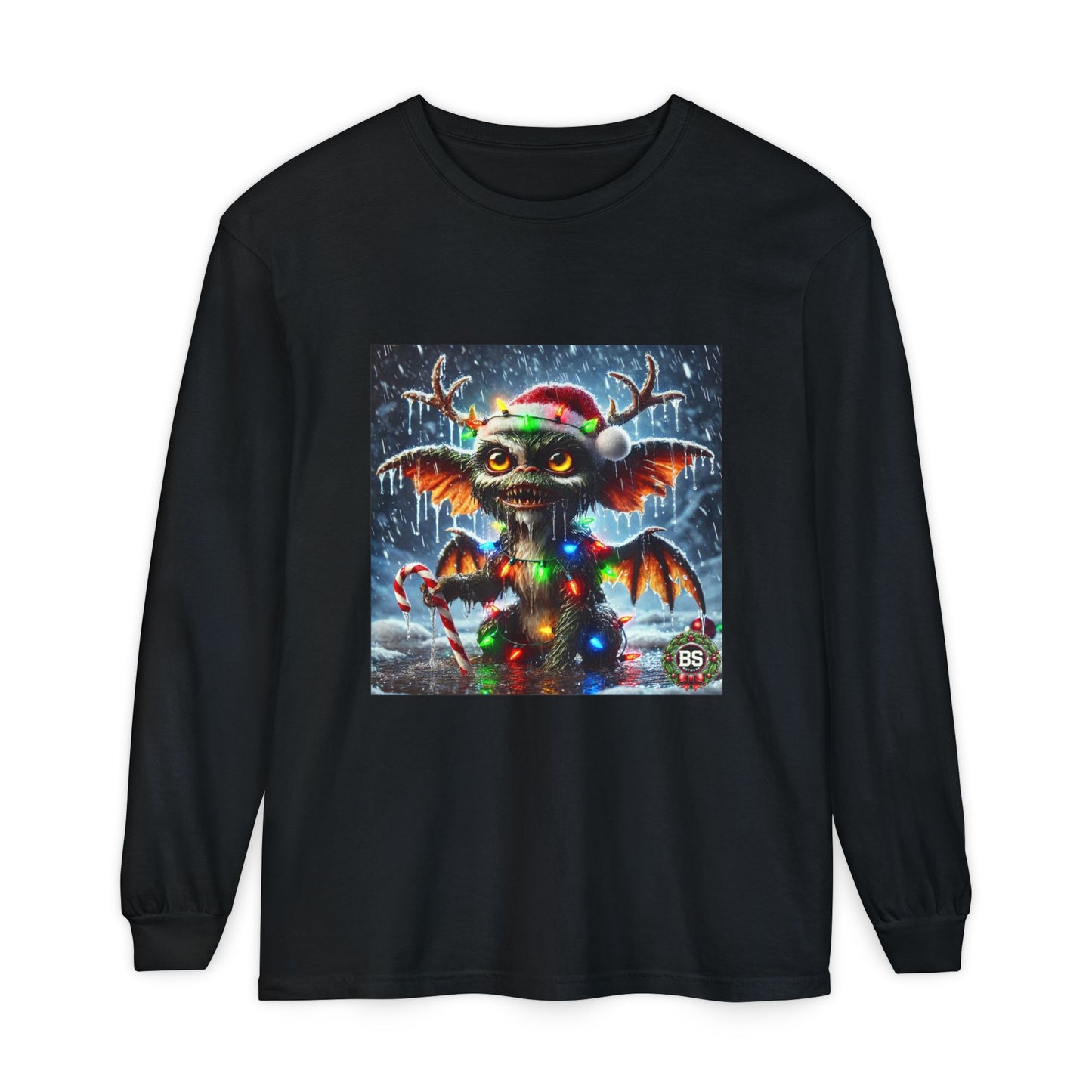 BS WETWEAR WET GREMLIN REINDEER  LONG SLEEVE T-SHIRT