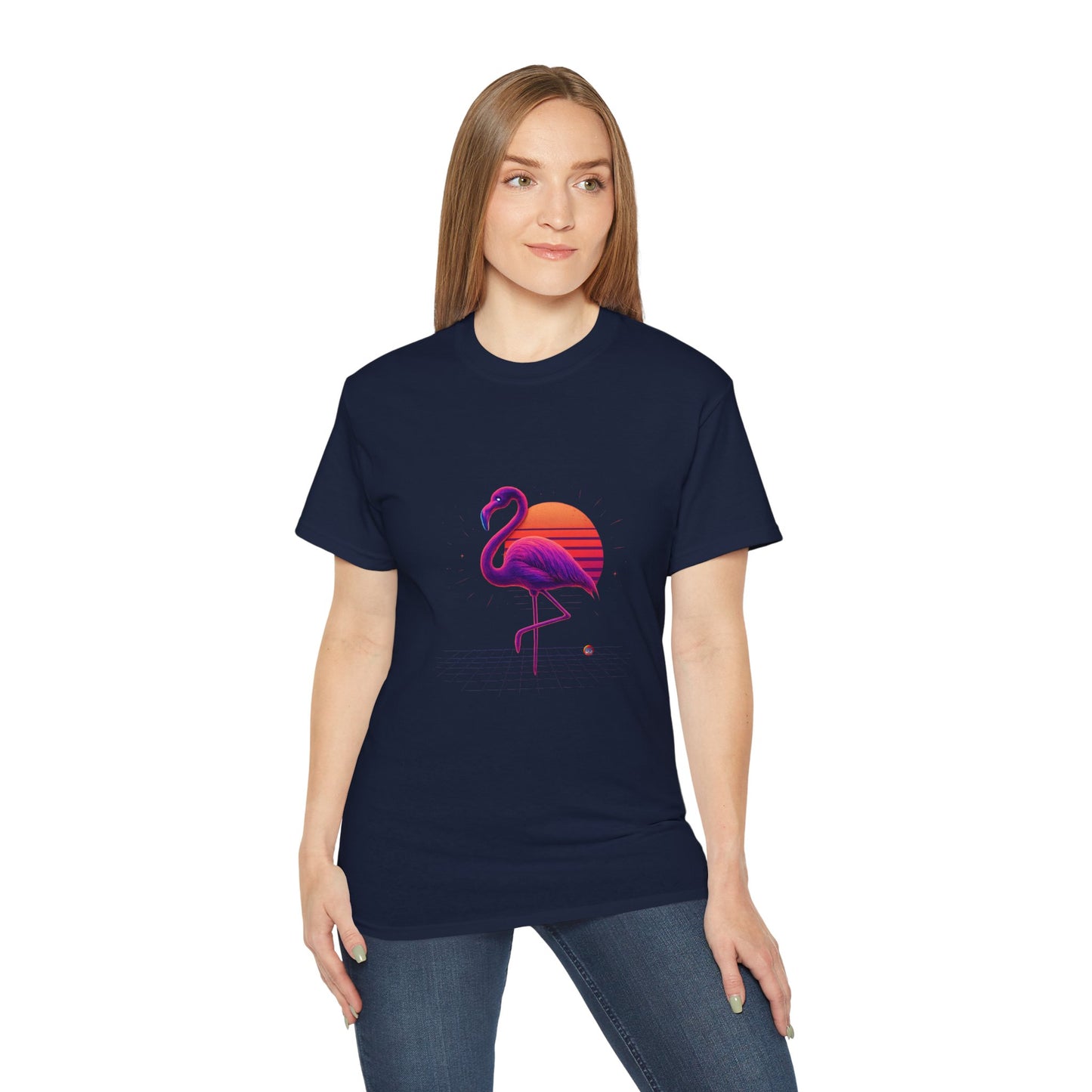 BS WETWEAR FLAMINGO'S NEON SUNSET STRUT T-SHIRT