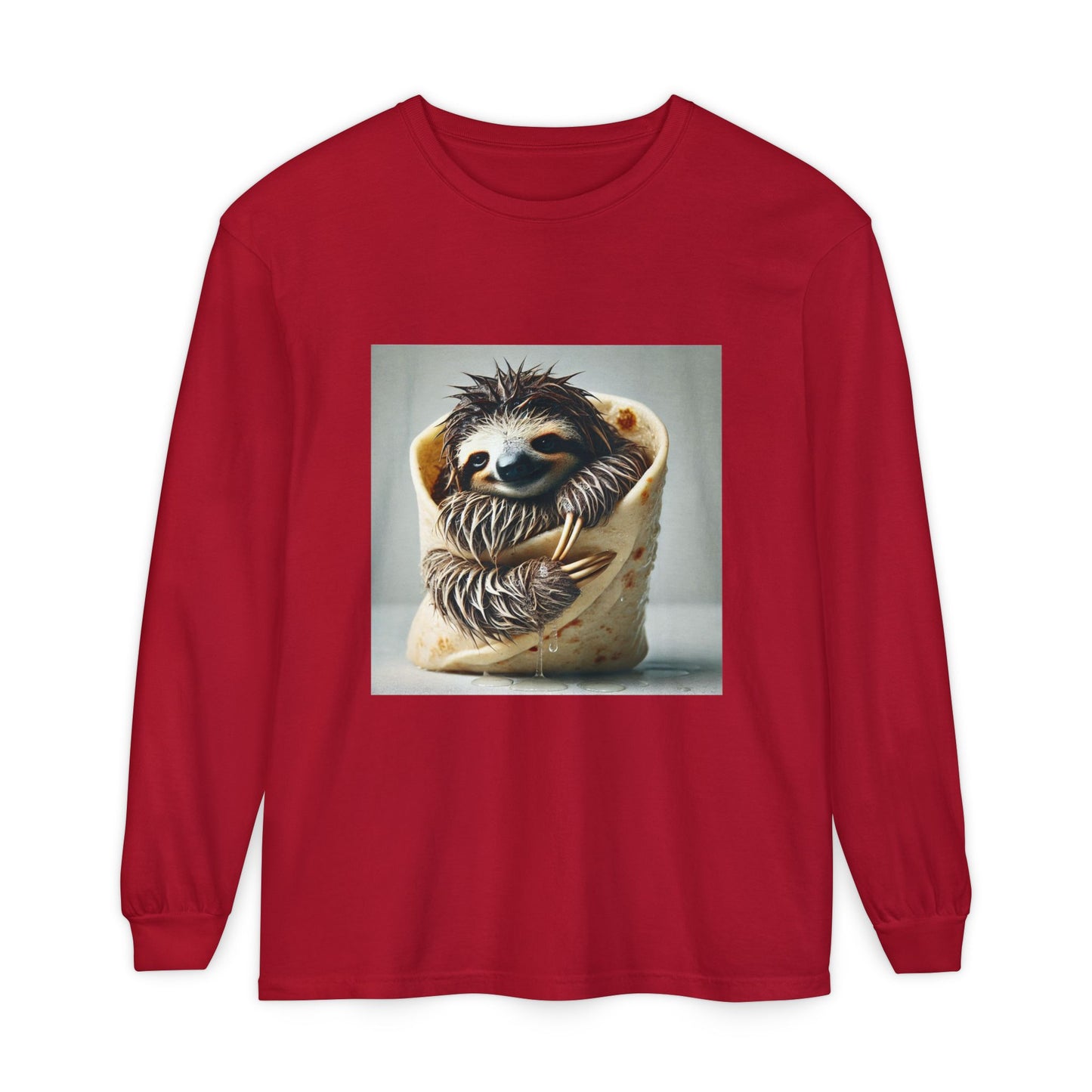 BS WETWEAR SLOTH BURRITO LONGSLEEVE T-SHIRT