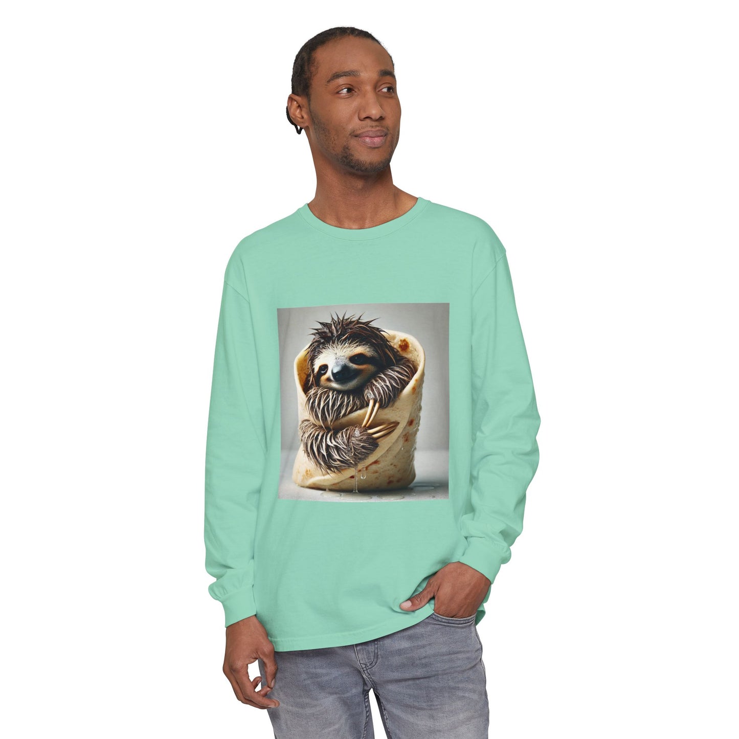 BS WETWEAR SLOTH BURRITO LONGSLEEVE T-SHIRT