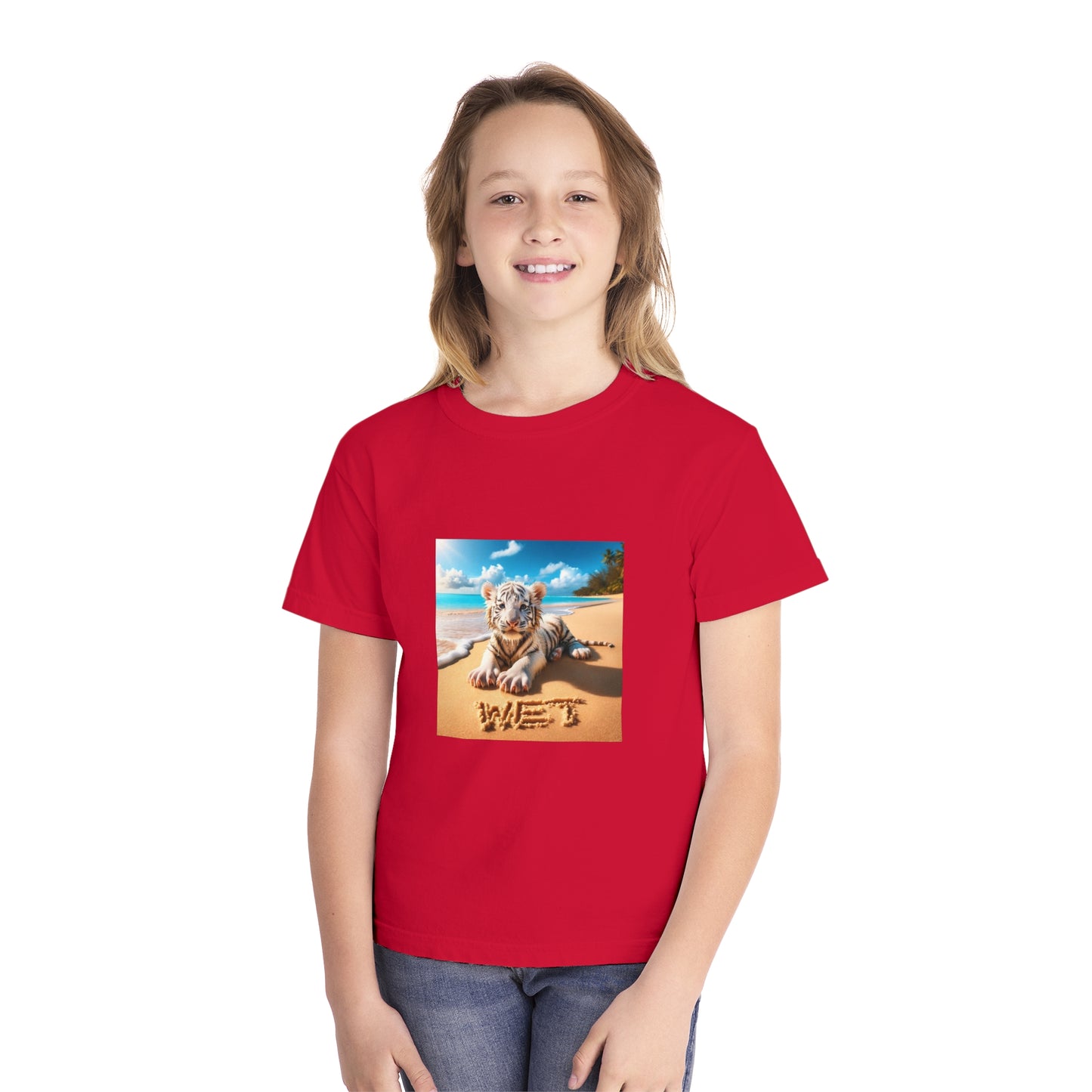 BS WETWEAR KIDS WET BABY WHITE TIGER T-SHIRT