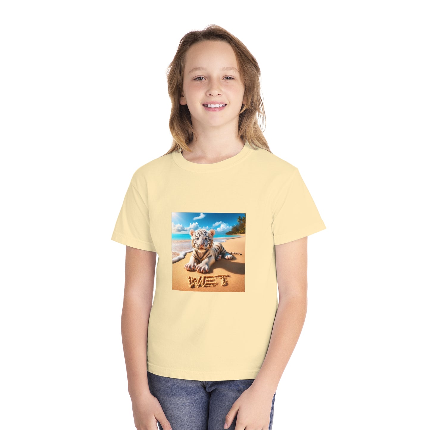 BS WETWEAR KIDS WET BABY WHITE TIGER T-SHIRT