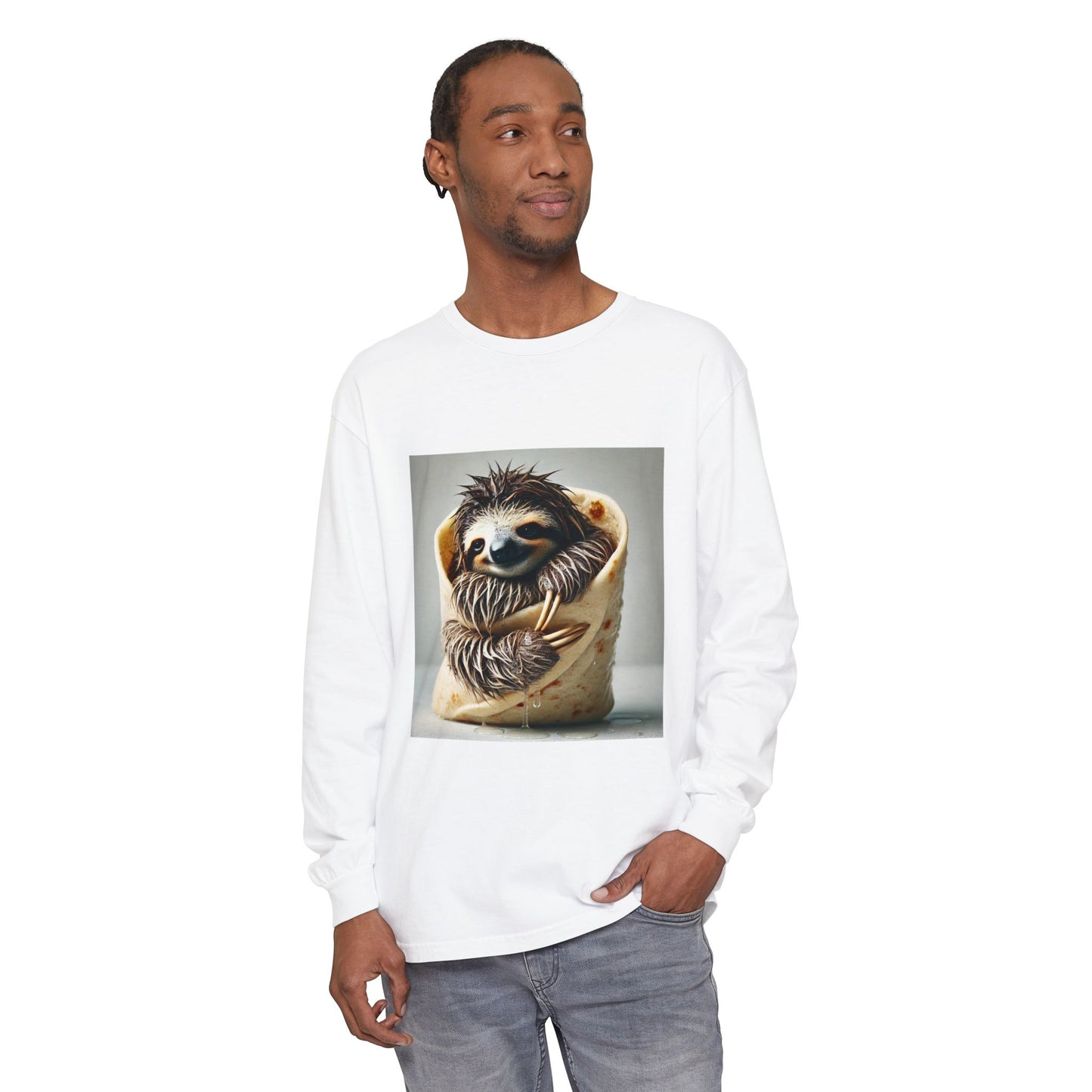 BS WETWEAR SLOTH BURRITO LONGSLEEVE T-SHIRT