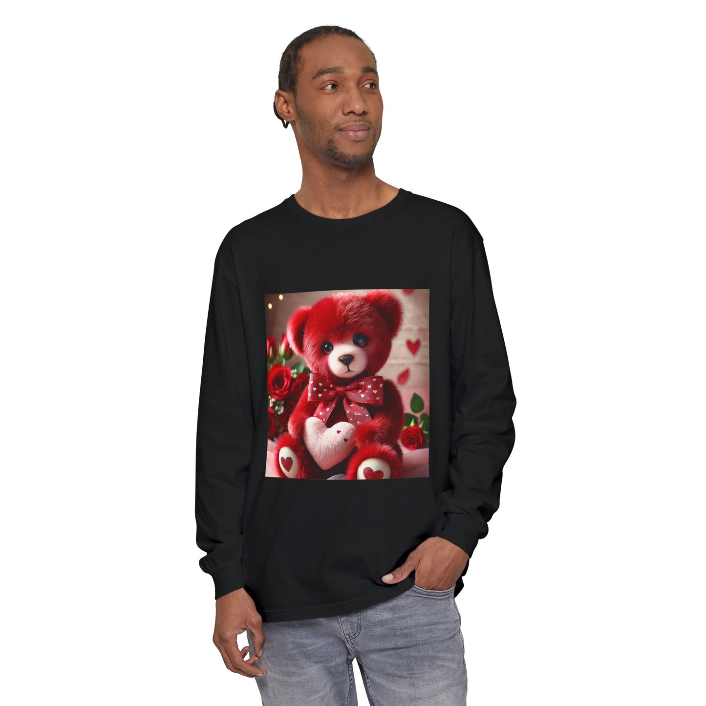 BS WETWEAR TEDDY BEAR VDAY LONG SLEEVE T-SHIRT