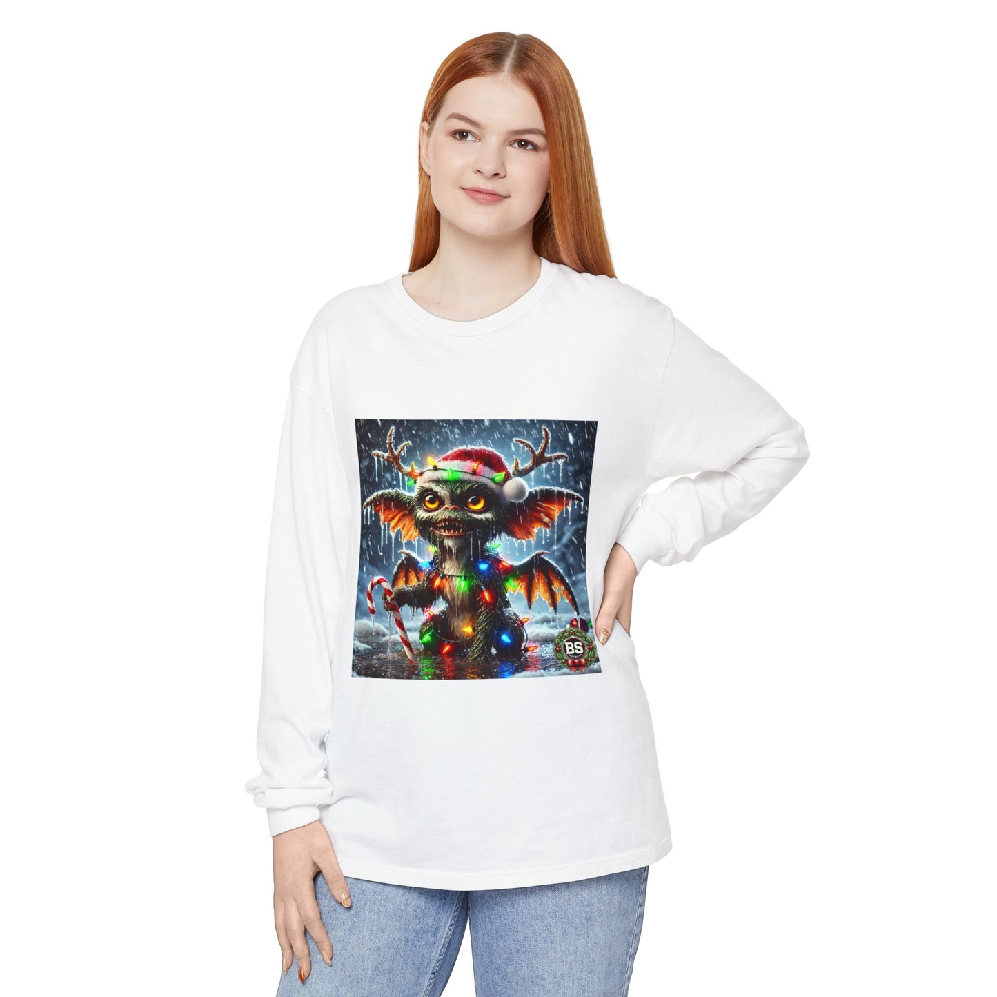 BS WETWEAR WET GREMLIN REINDEER  LONG SLEEVE T-SHIRT