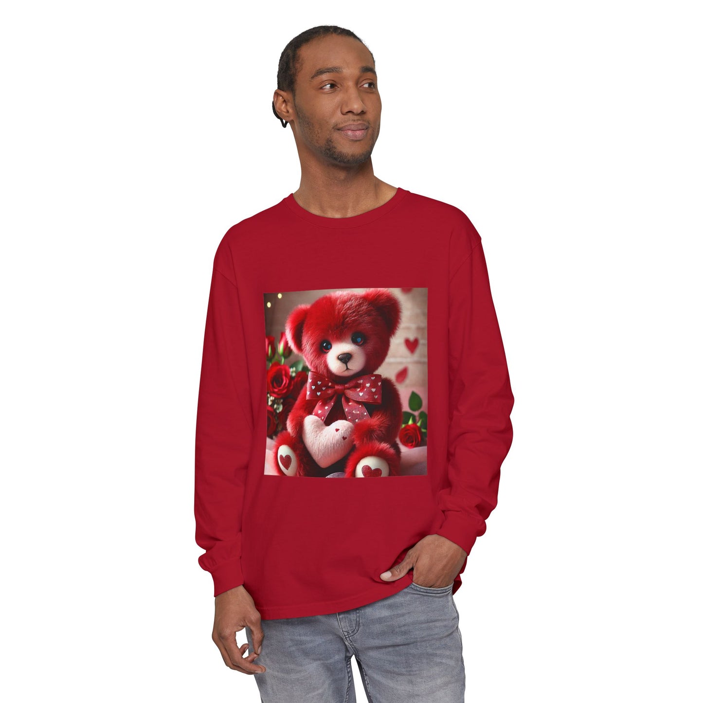 BS WETWEAR TEDDY BEAR VDAY LONG SLEEVE T-SHIRT
