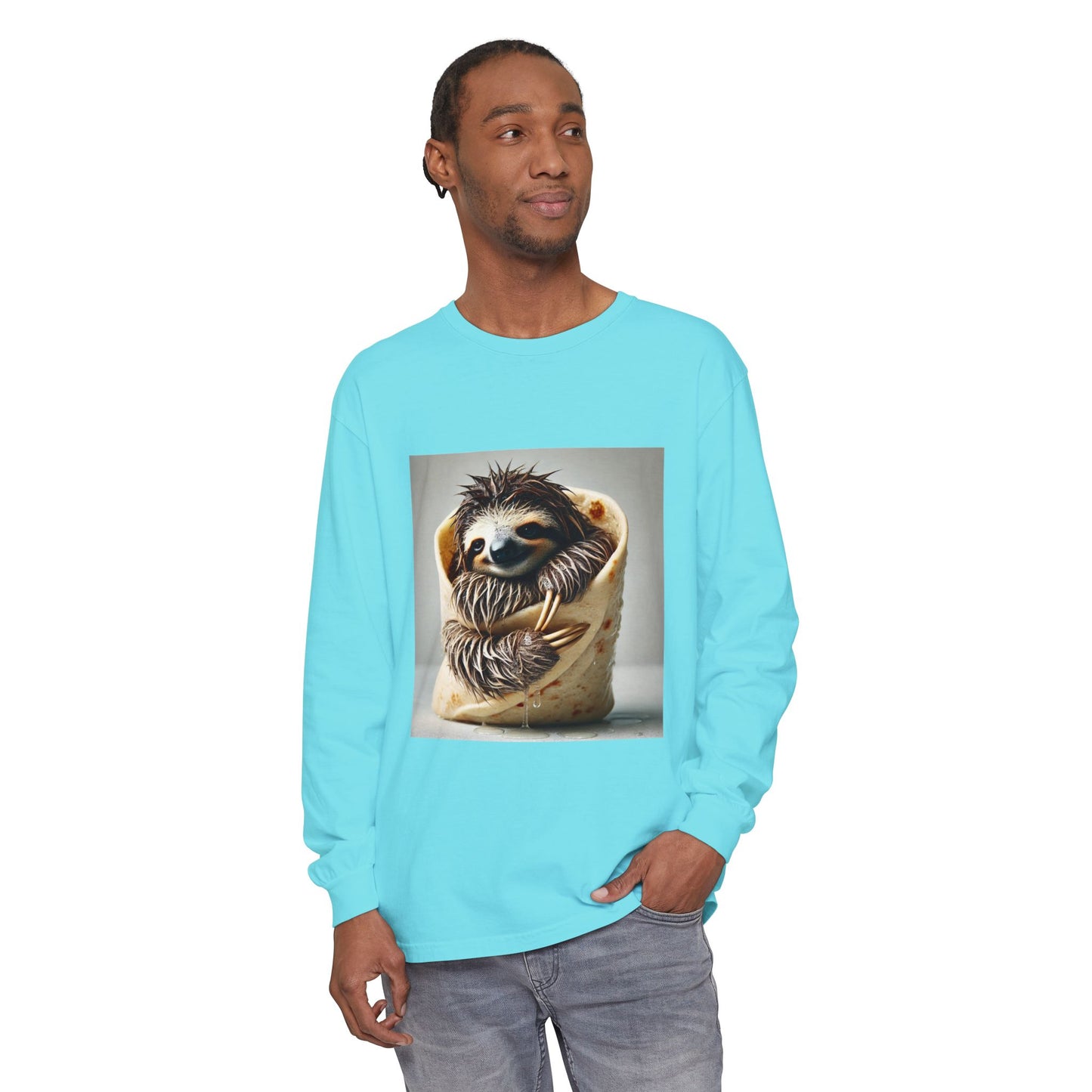 BS WETWEAR SLOTH BURRITO LONGSLEEVE T-SHIRT