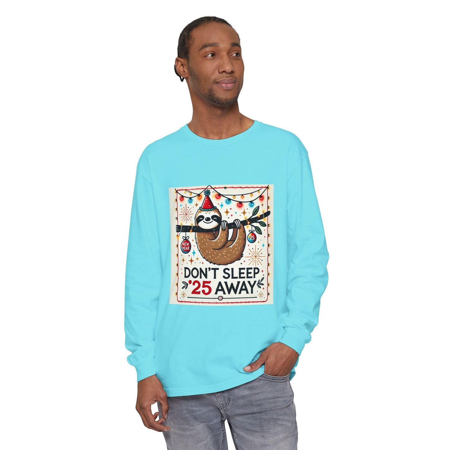 BS WETWEAR STAY AWAKE SLOTH  LONGSLEEVE T-SHIRT