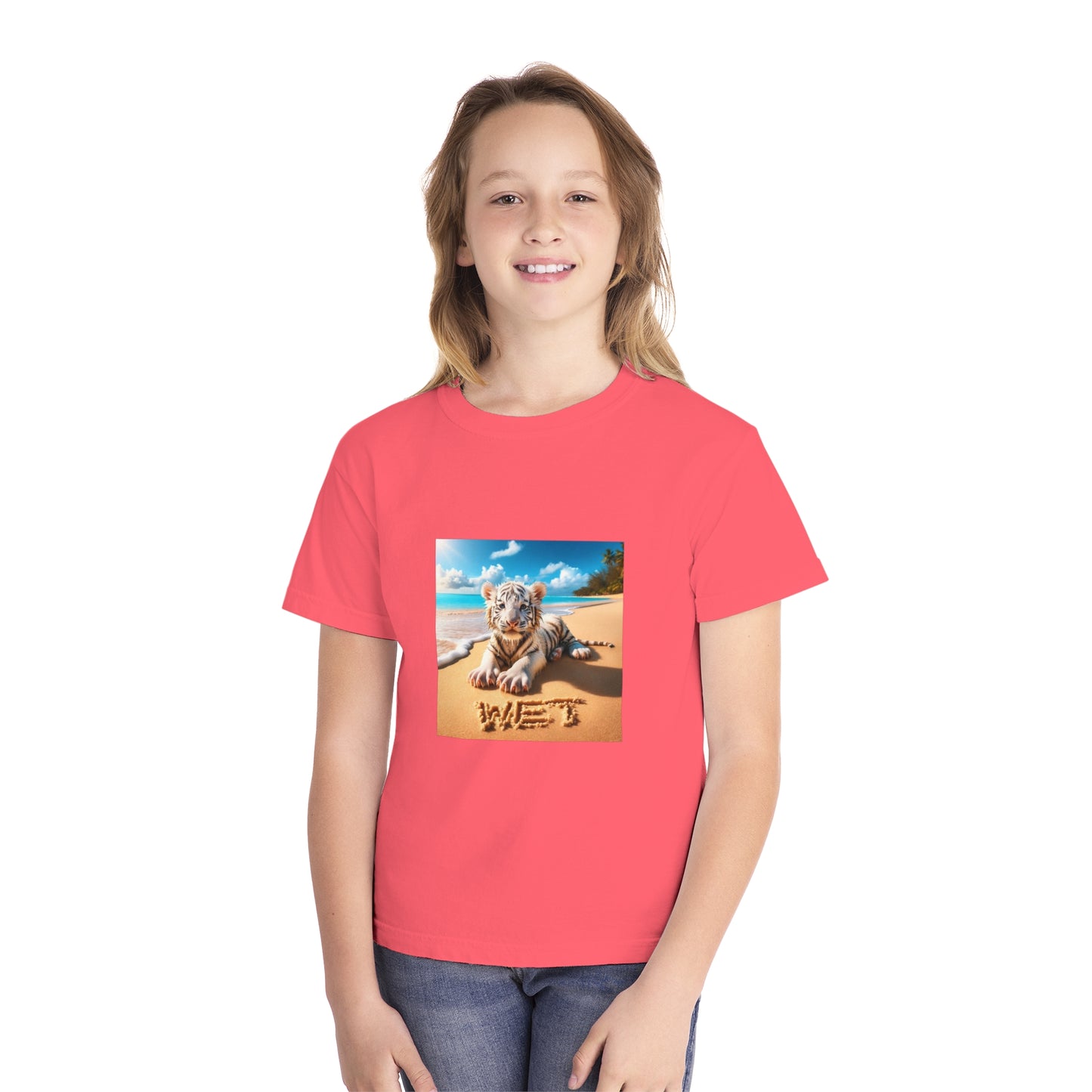 BS WETWEAR KIDS WET BABY WHITE TIGER T-SHIRT