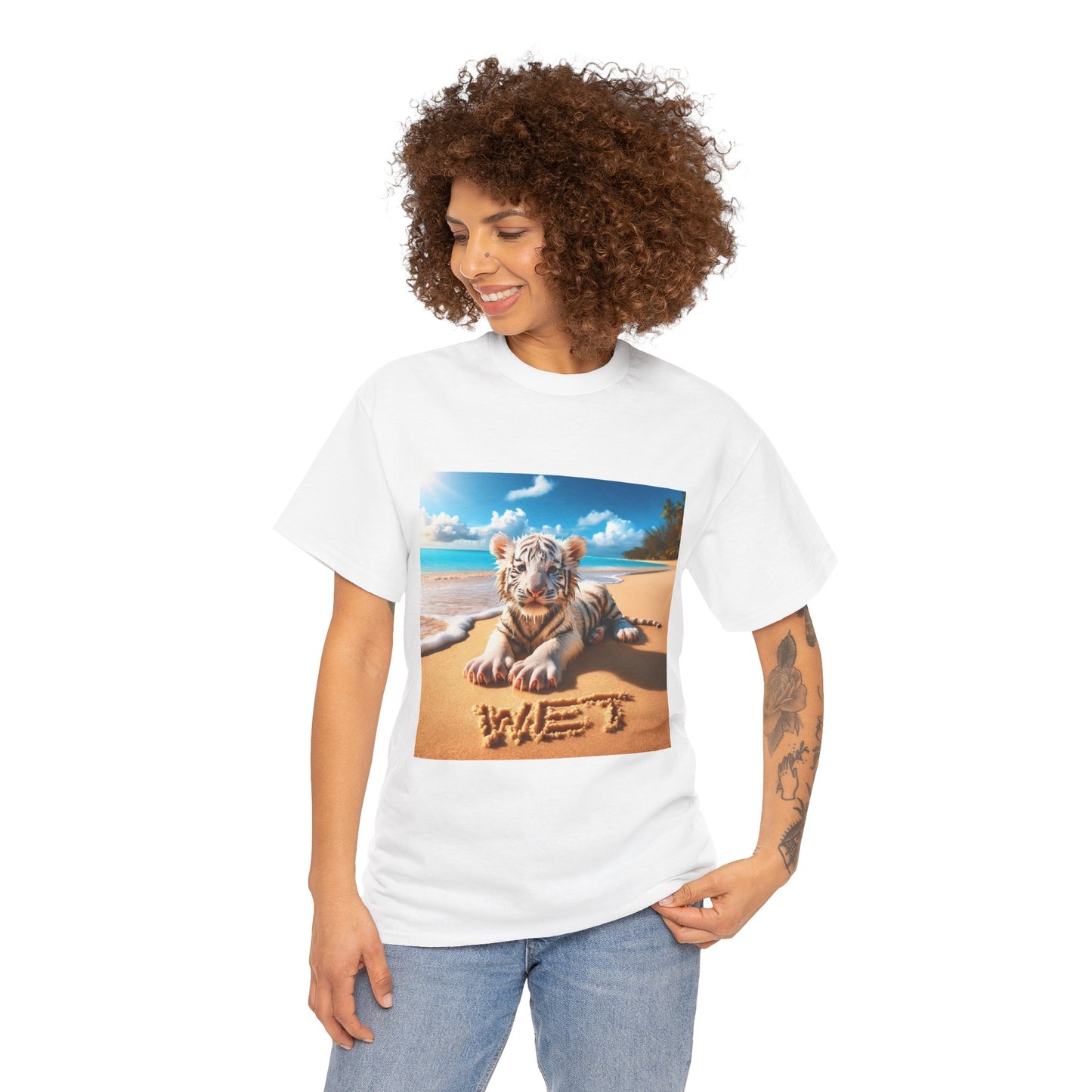 BS WETWEAR WET BABY WHITE TIGER T-SHIRT