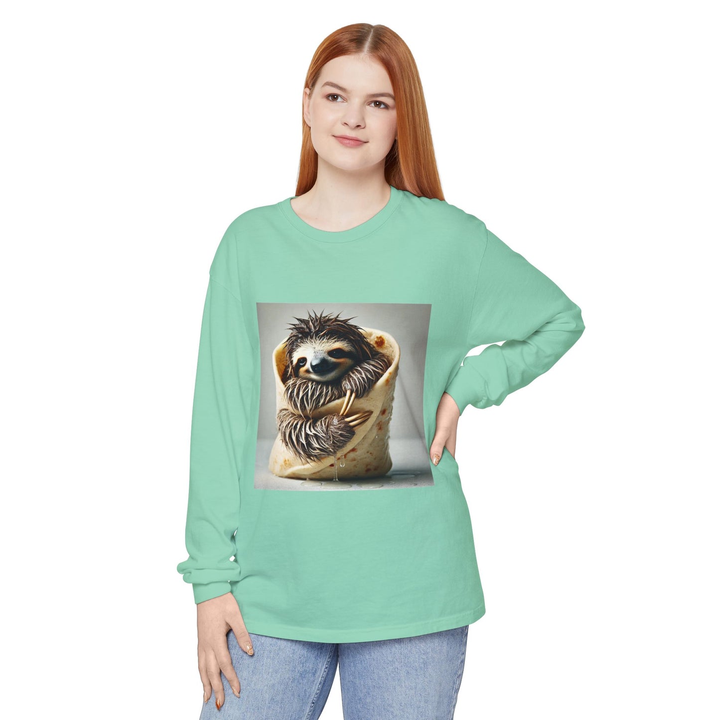BS WETWEAR SLOTH BURRITO LONGSLEEVE T-SHIRT
