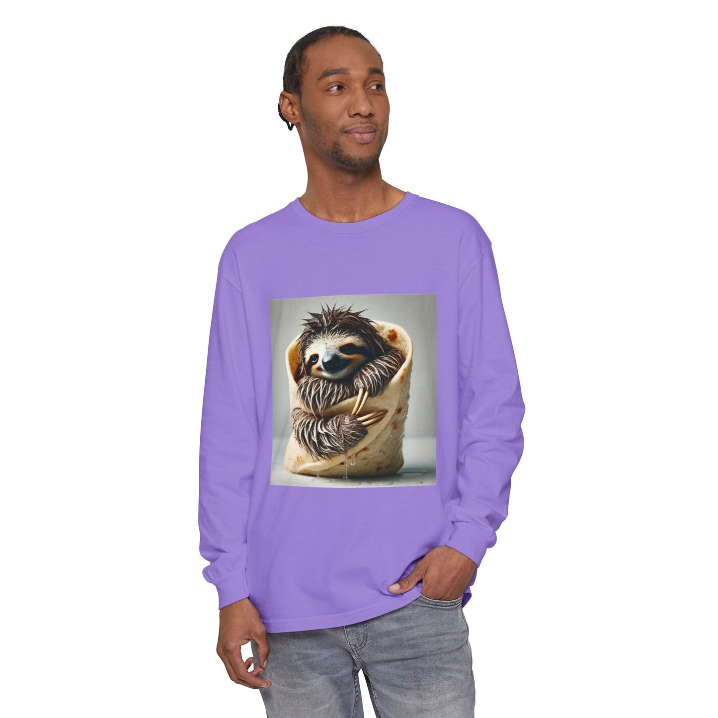 BS WETWEAR SLOTH BURRITO LONGSLEEVE T-SHIRT