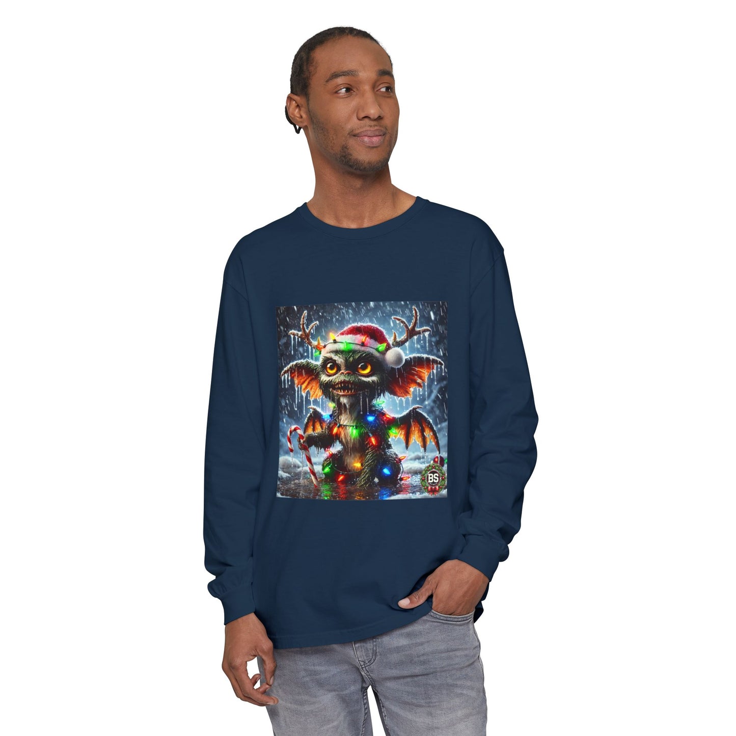 BS WETWEAR WET GREMLIN REINDEER  LONG SLEEVE T-SHIRT