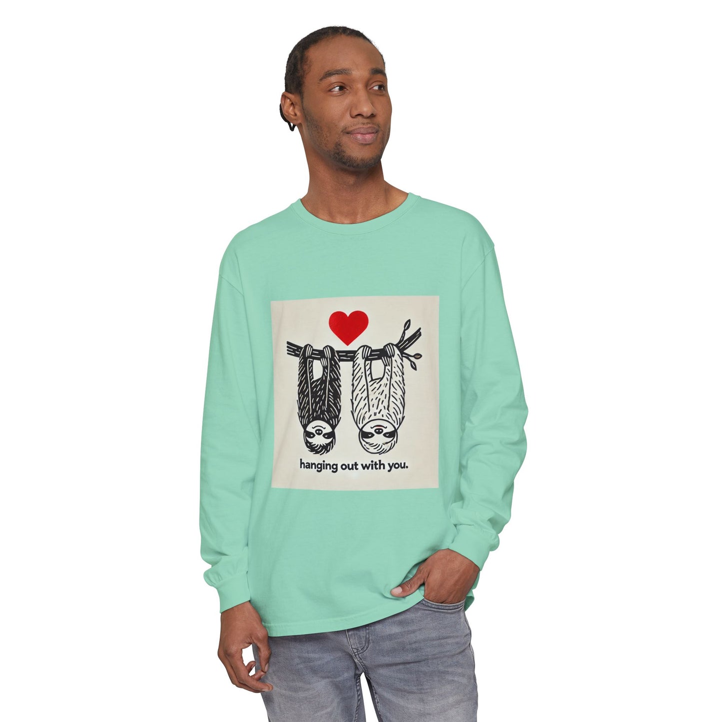 BS WETWEAR DUO SLOTH VDAY LONG SLEEVE T-SHIRT