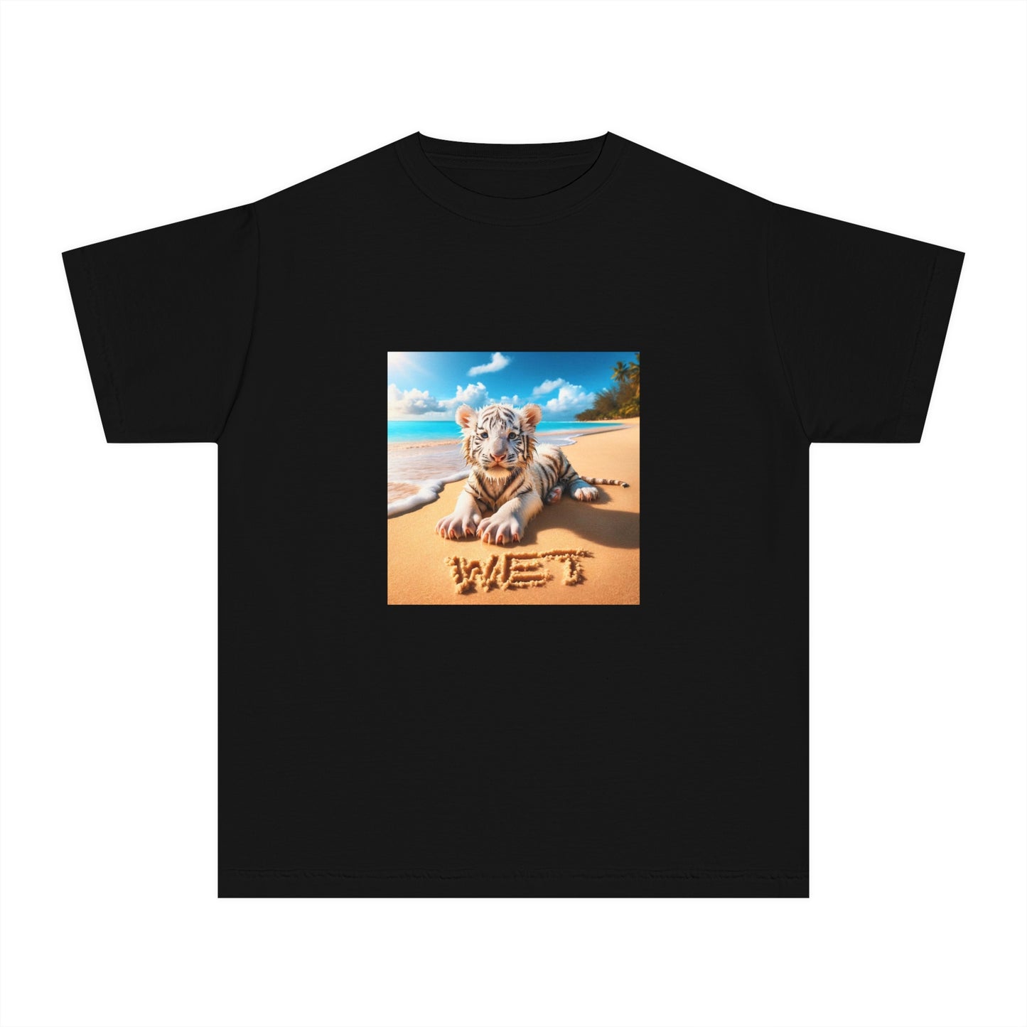 BS WETWEAR KIDS WET BABY WHITE TIGER T-SHIRT