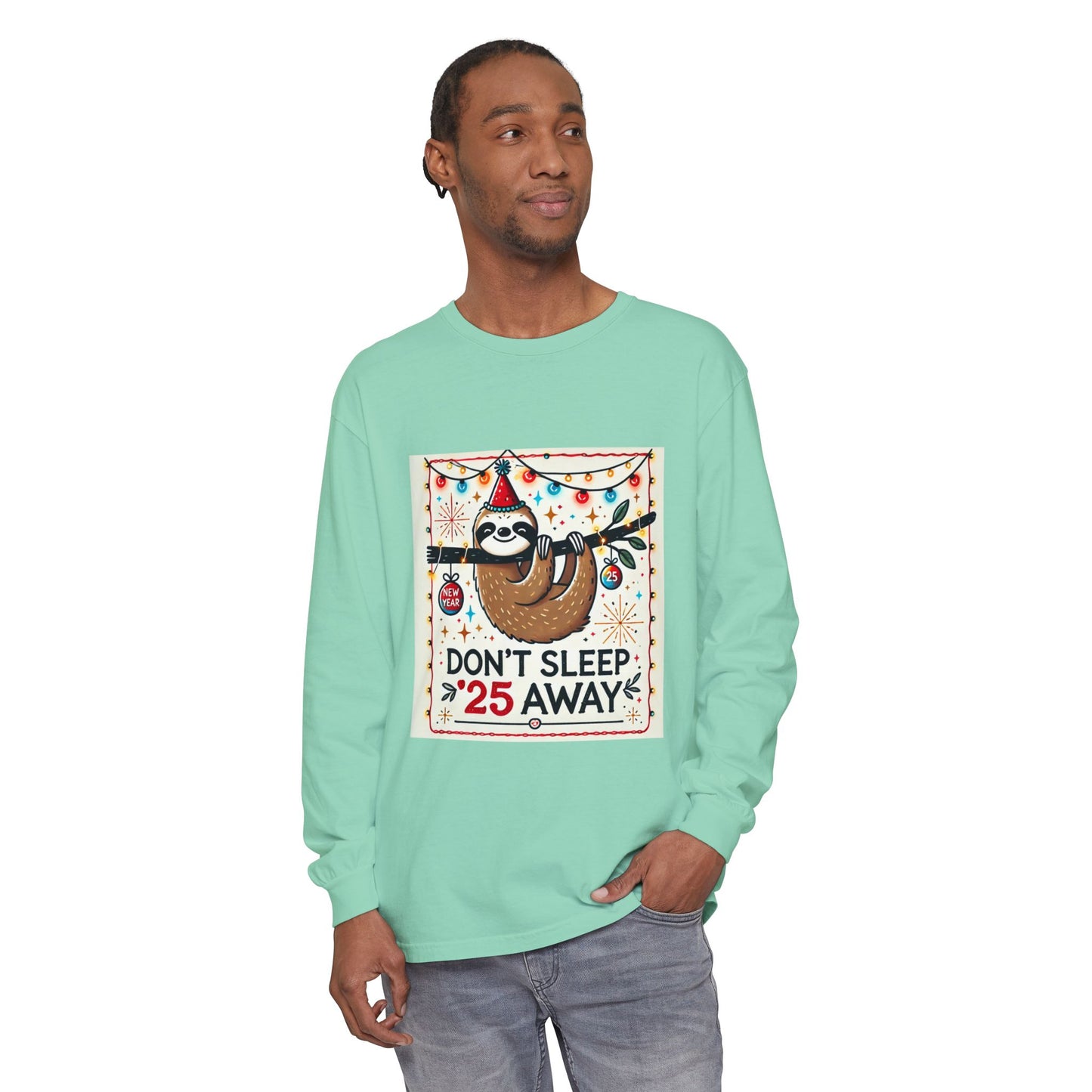 BS WETWEAR STAY AWAKE SLOTH  LONGSLEEVE T-SHIRT