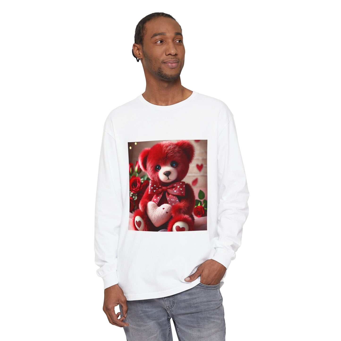 BS WETWEAR TEDDY BEAR VDAY LONG SLEEVE T-SHIRT