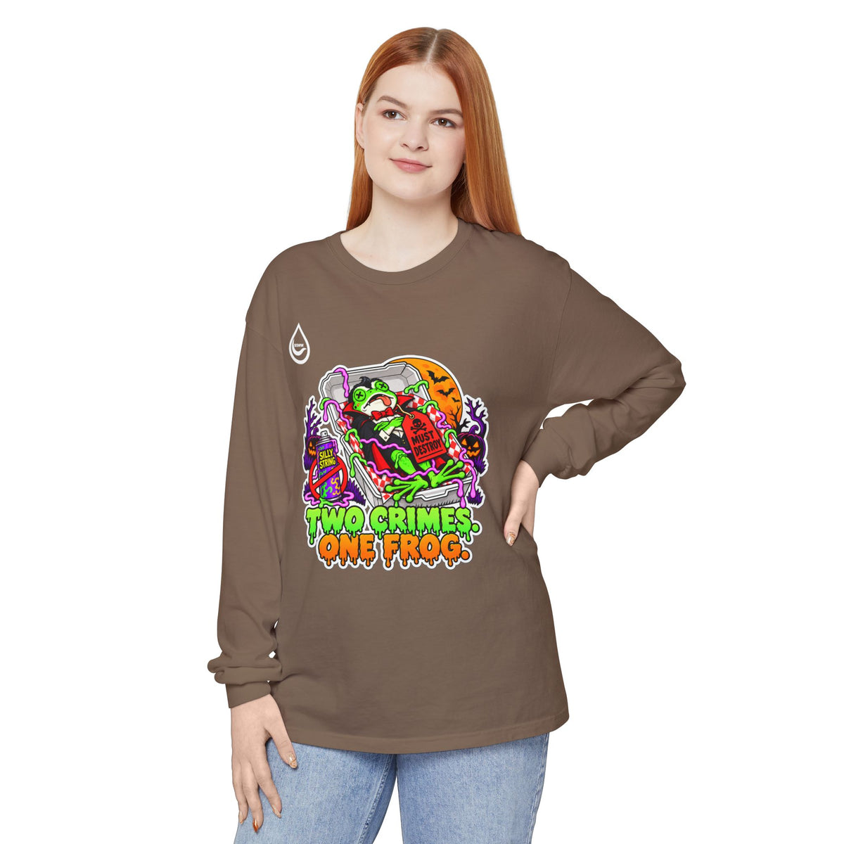 BS WETWEAR SPOOKY HONEY BADGER ATTITUDE LONG SLEEVE T-SHIRT