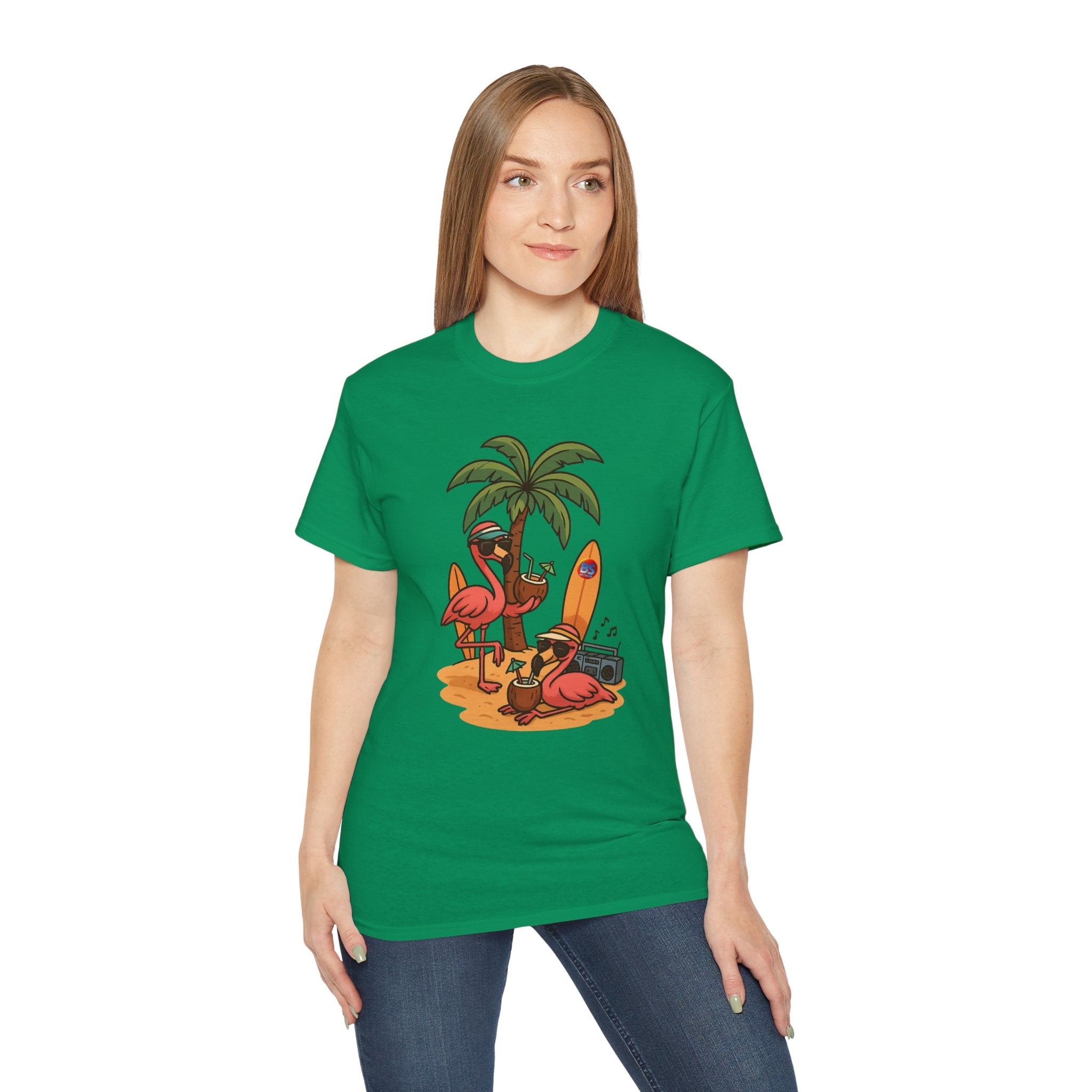 BS WETWEAR FLAMINGO FIESTA MODE T-SHIRT