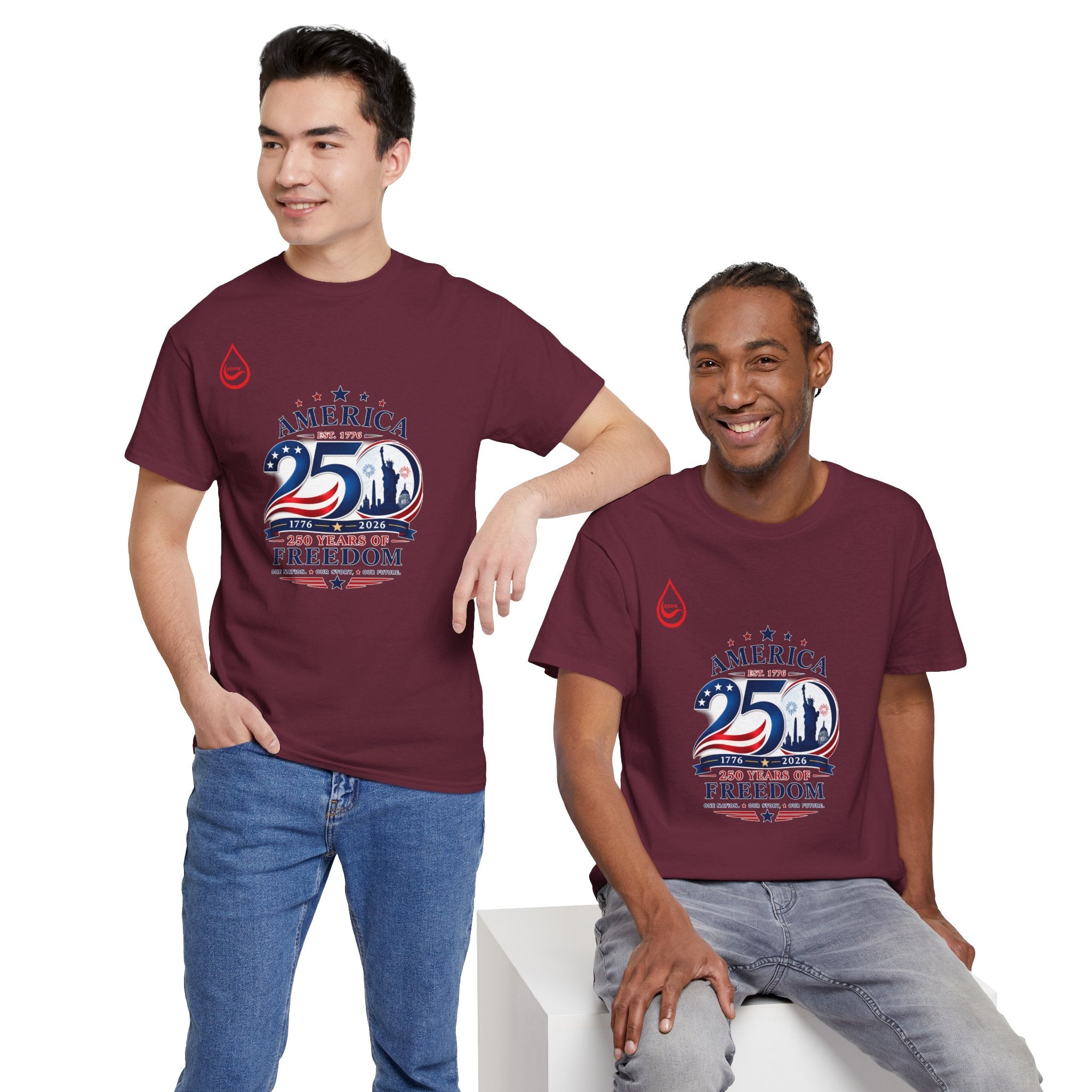 BS WETWEAR AMERICA 250 YEARS OF FREEDOM T-SHIRT
