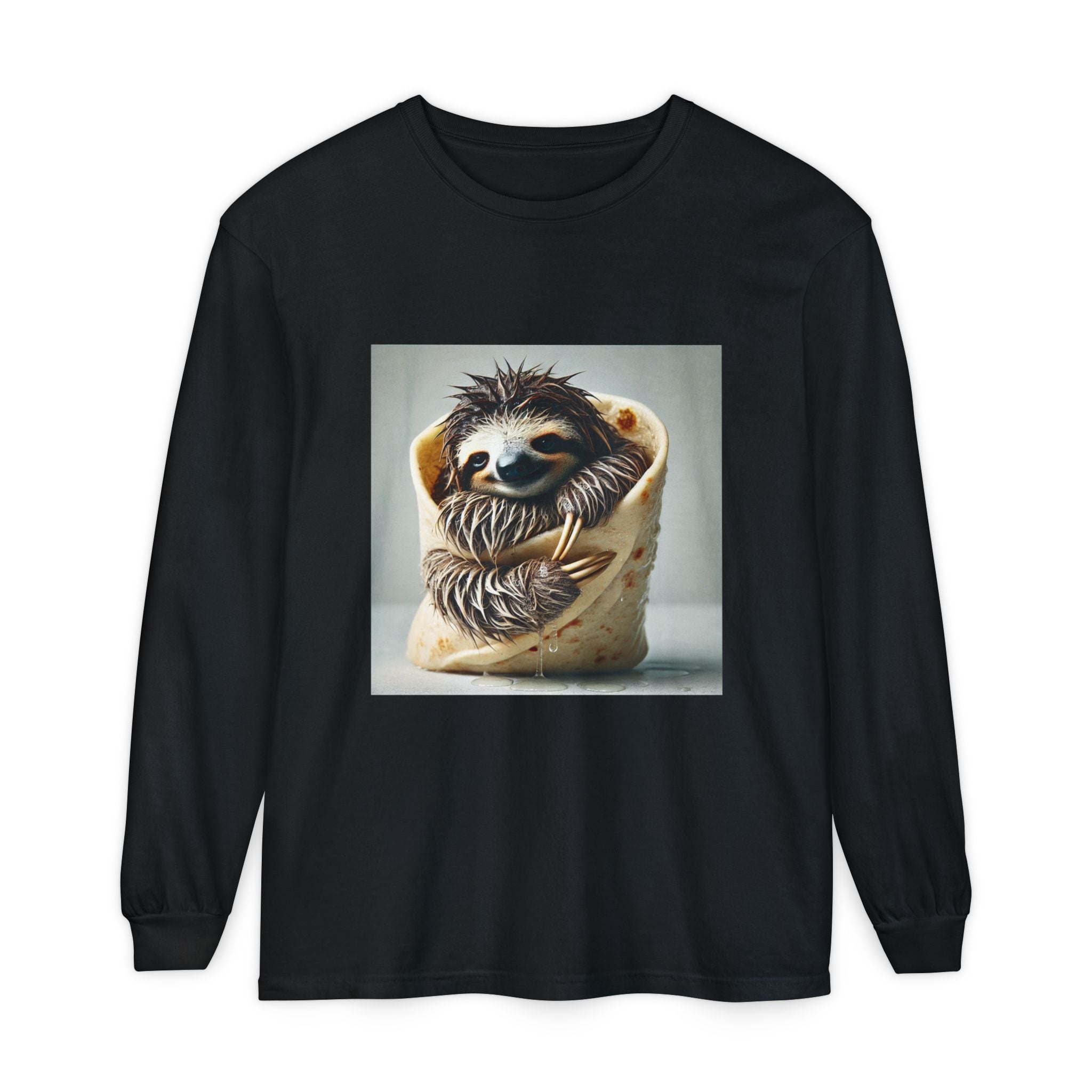 BS WETWEAR SLOTH BURRITO LONGSLEEVE T-SHIRT