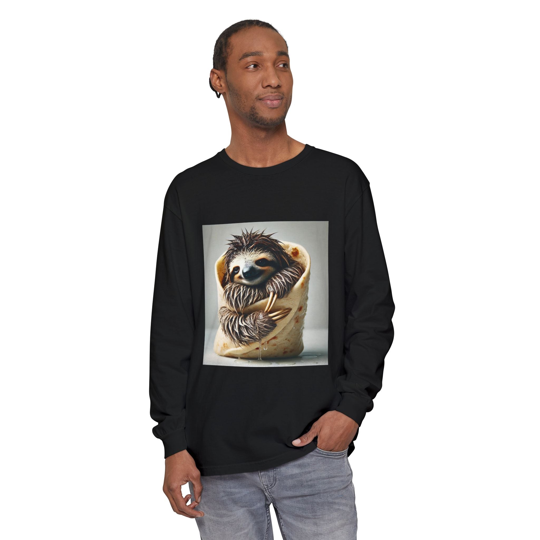 BS WETWEAR SLOTH BURRITO LONGSLEEVE T-SHIRT